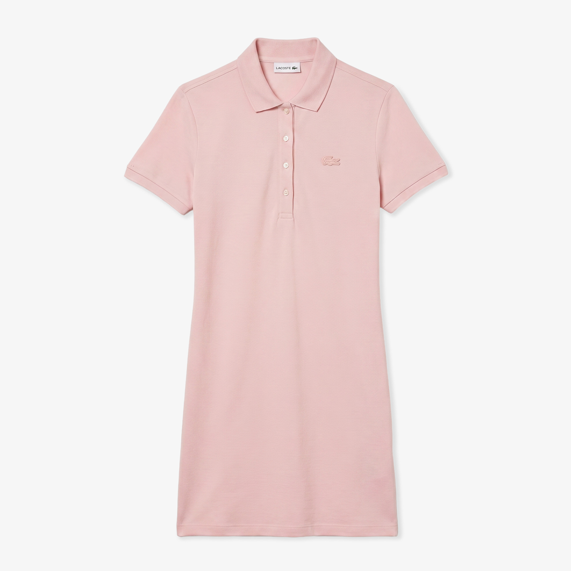 Lacoste Kadın Slim Fit Kısa Kollu Polo Yaka Pembe Elbise görsel 3