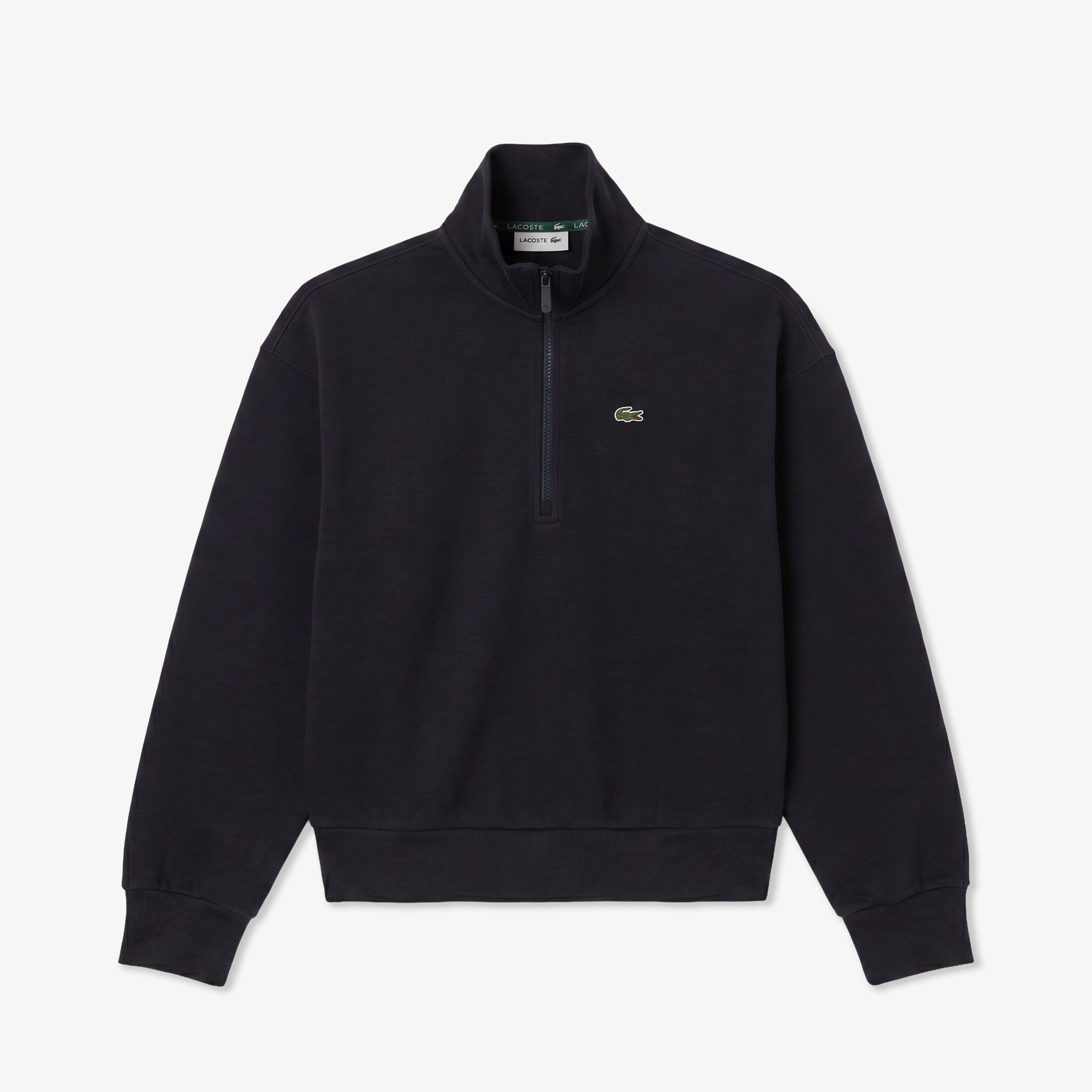 Kadın Relaxed Fit Yarım Fermuarlı Lacivert Sweatshirt