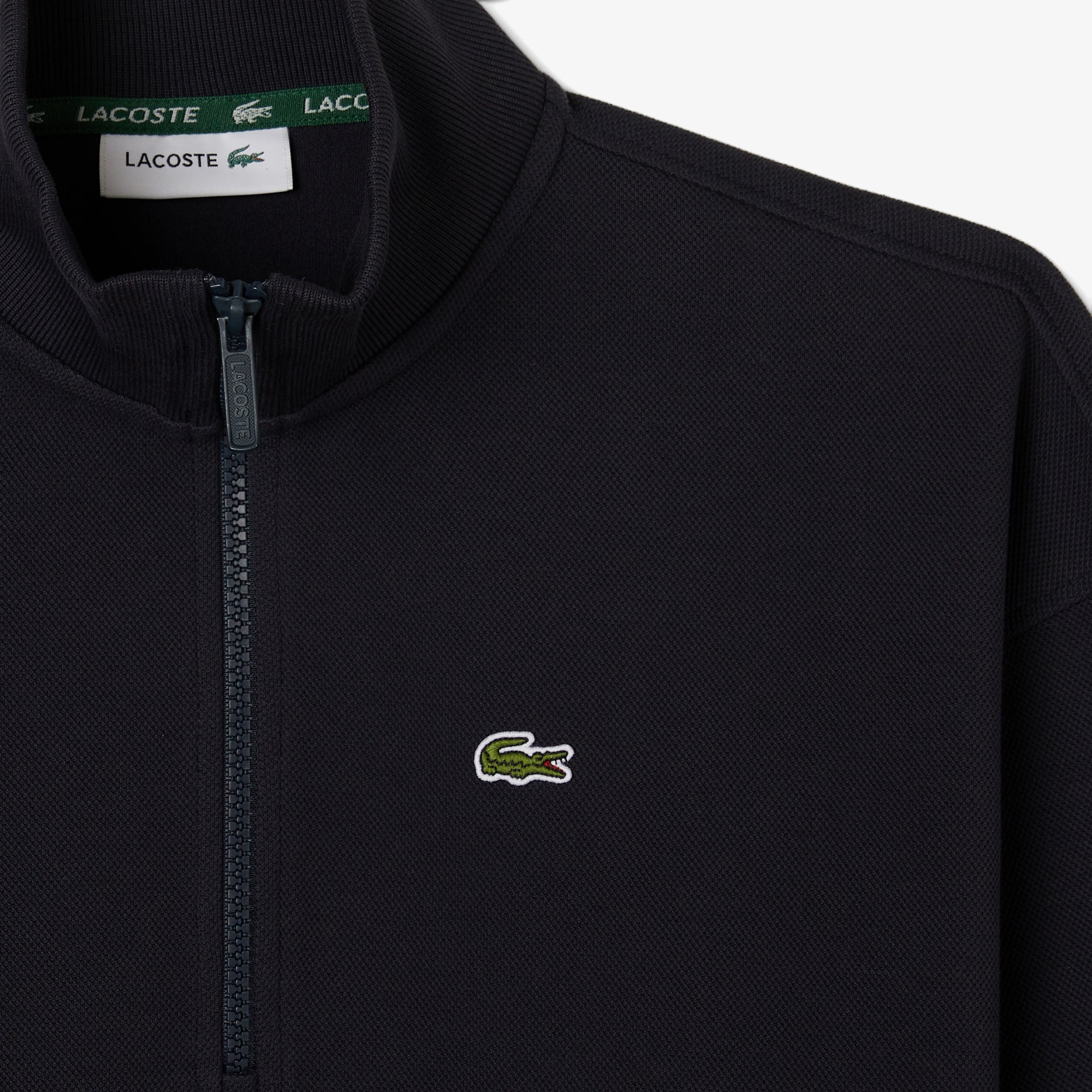 Lacoste Kadın Relaxed Fit Yarım Fermuarlı Lacivert Sweatshirt görsel 4