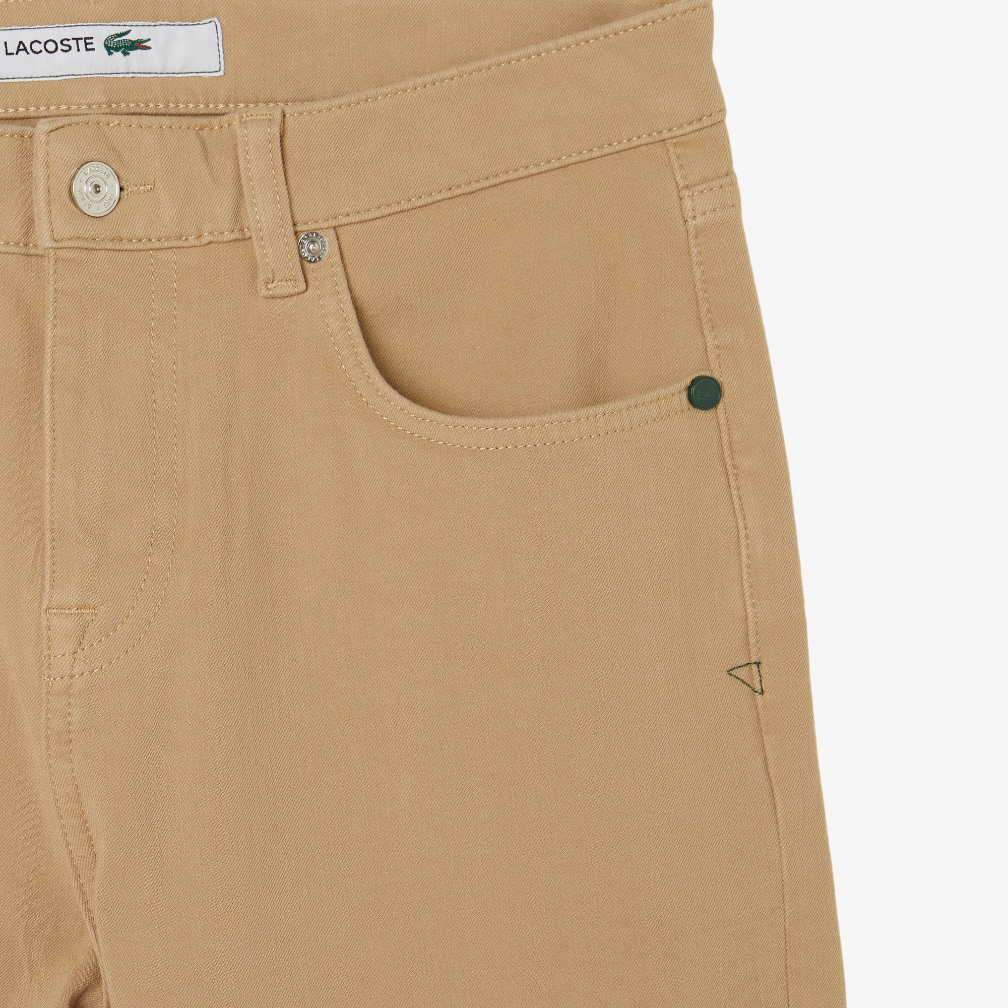 Lacoste Erkek Slim Fit Bej Jean Pantolon görsel 4