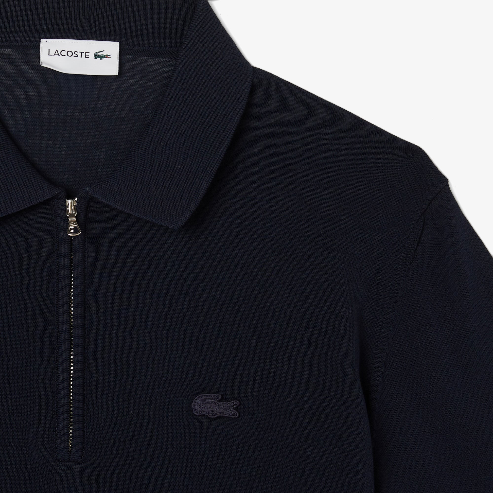 Lacoste Erkek Classic Fit Kısa Kollu Polo Yaka Lacivert Triko görsel 4