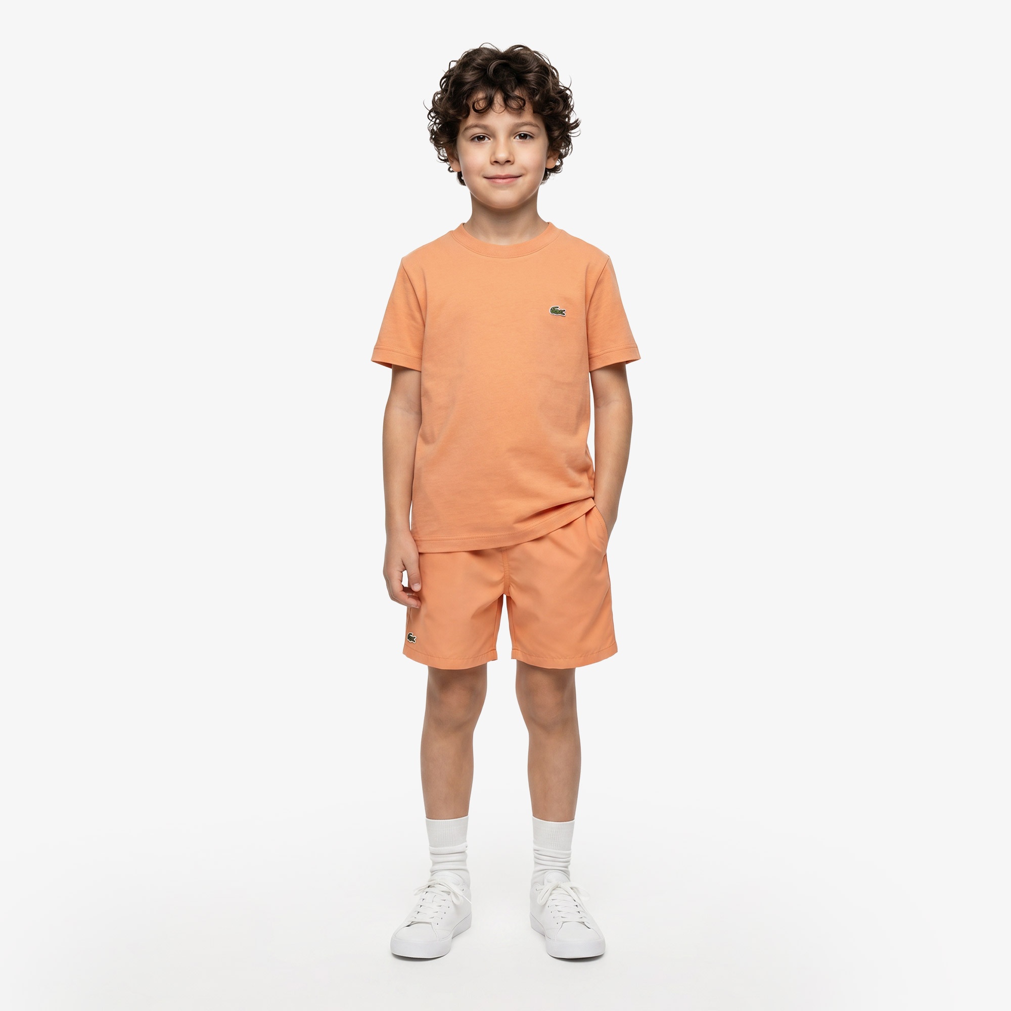 Çocuk Bisiklet Yaka Turuncu T-Shirt
