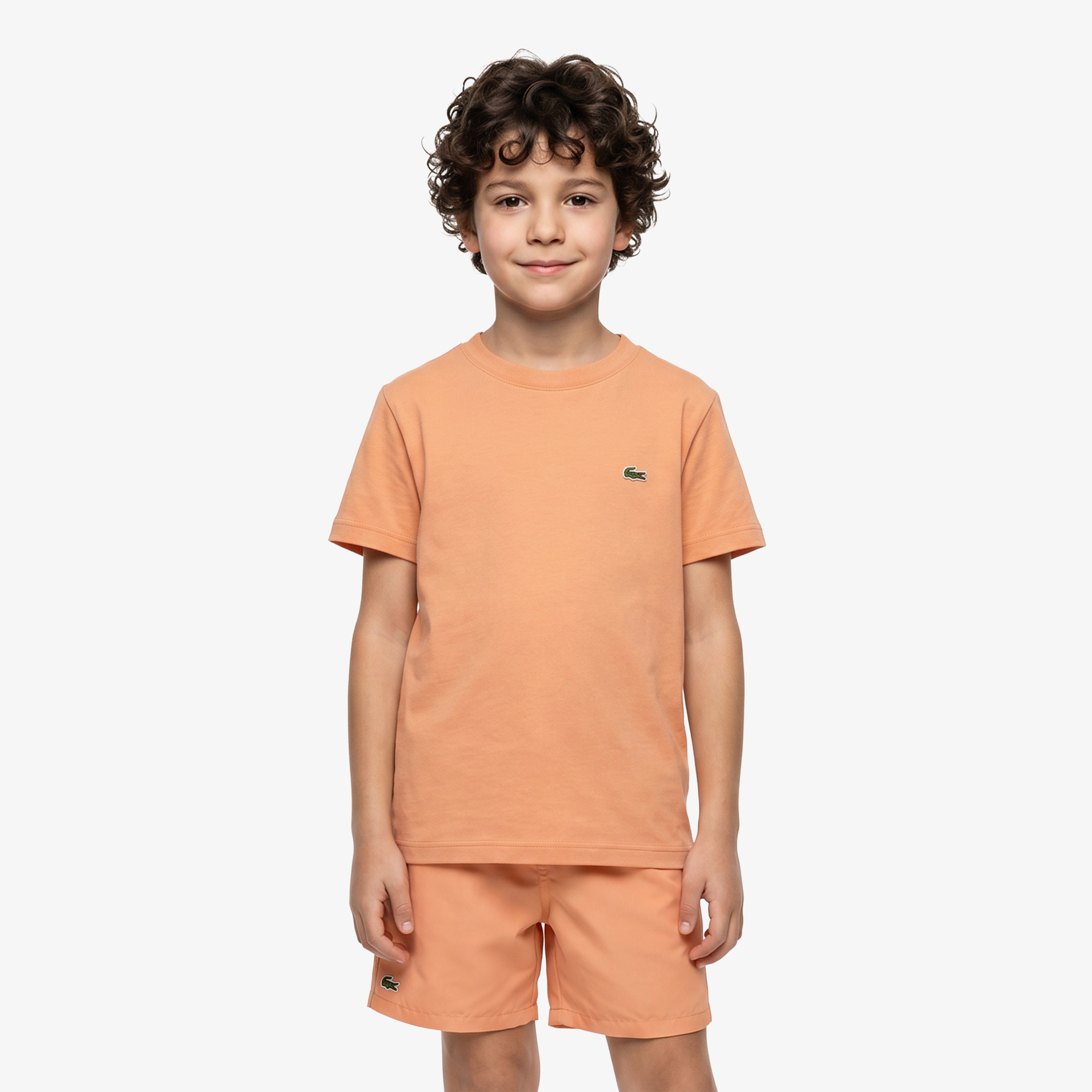 Çocuk Bisiklet Yaka Turuncu T-Shirt Çocuk Bisiklet Yaka Turuncu T-Shirt