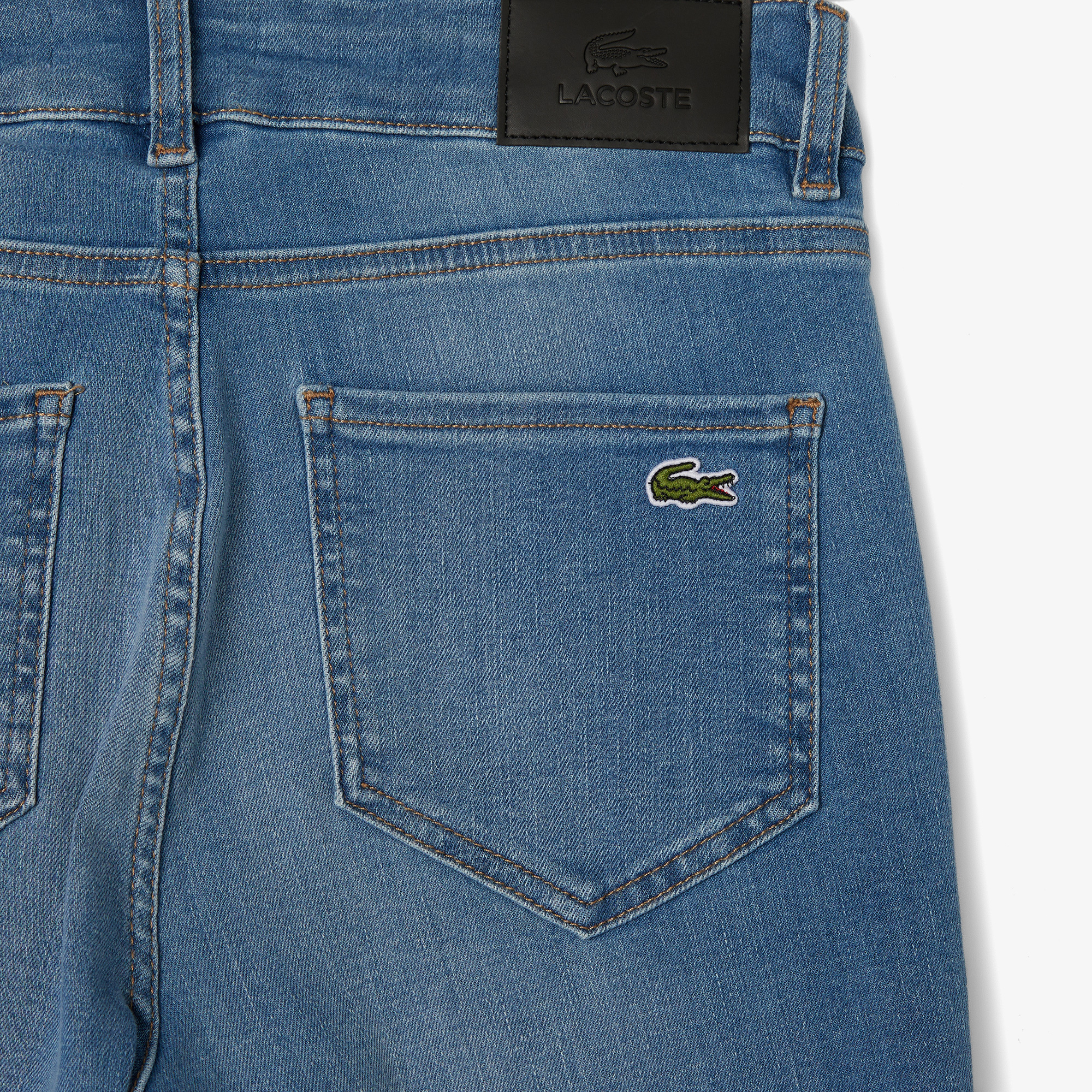 Lacoste Kadın Slim Fit Mavi Jean Pantolon görsel 5