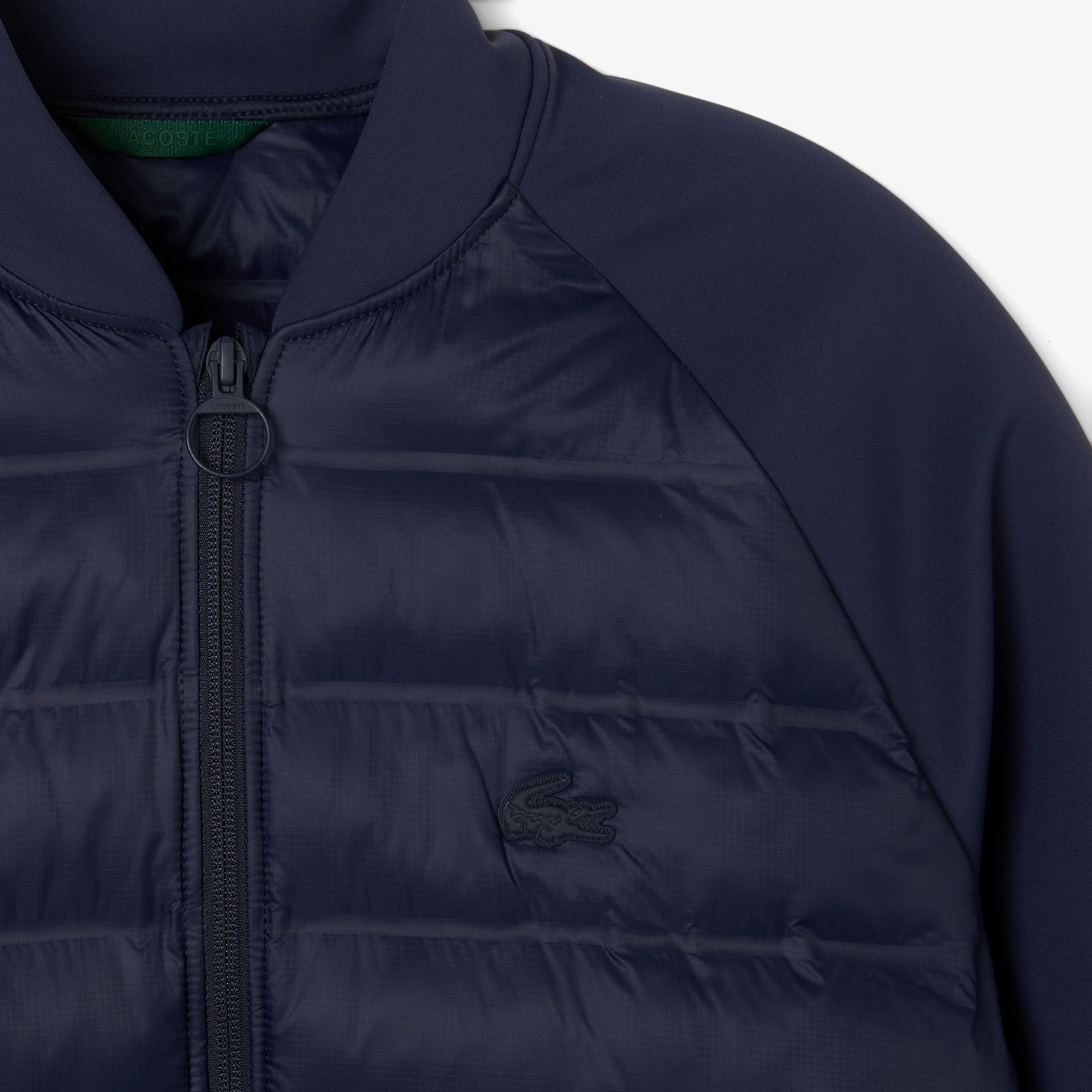 Lacoste Kadın Regular Fit Dik Yaka Renk Bloklu Lacivert Mont görsel 4
