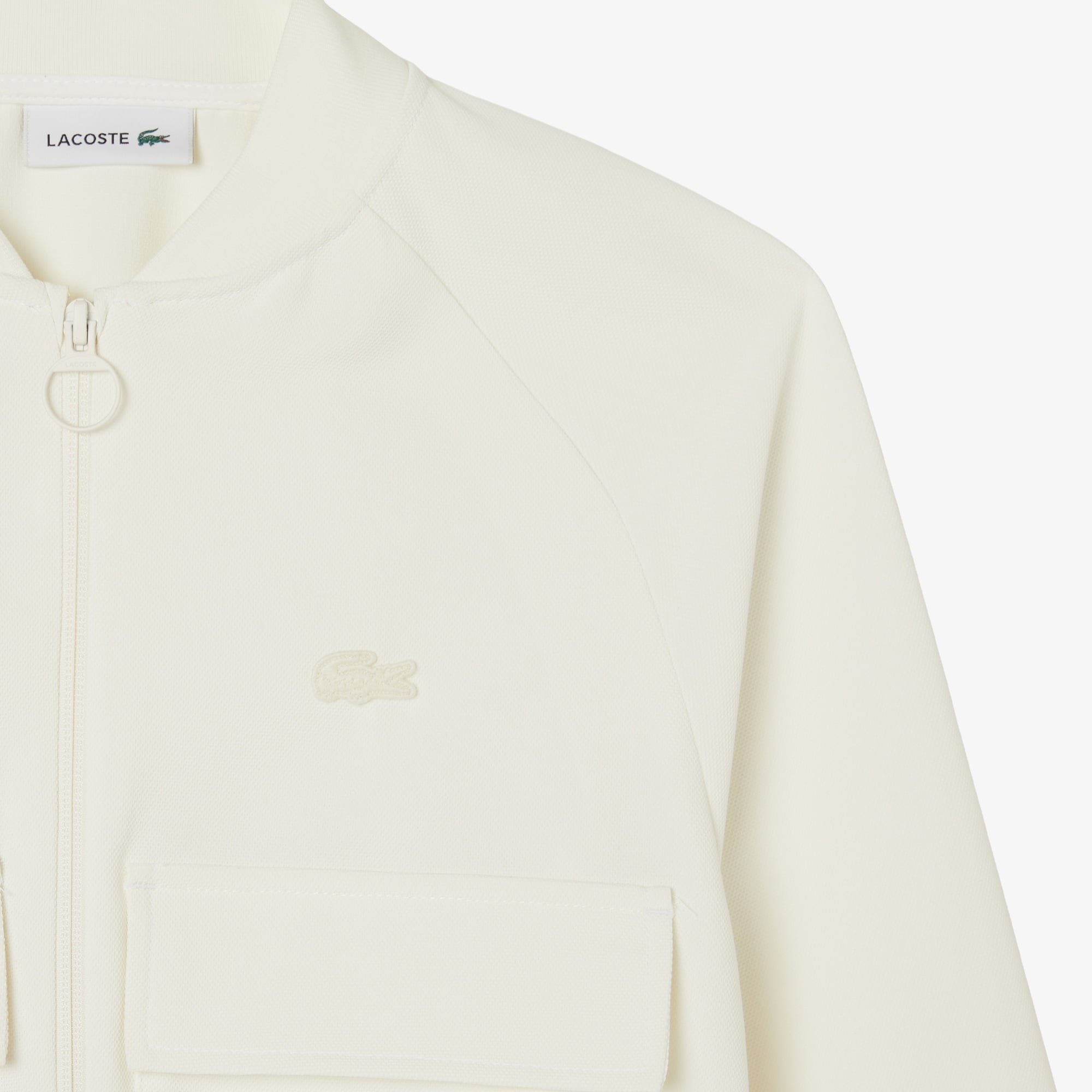 Lacoste Kadın Regular Fit Fermuarlı Krem Ceket görsel 4