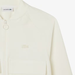 Kadın Regular Fit Fermuarlı Krem Ceket Krem