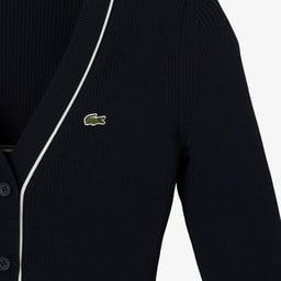 Kadın Slim Fit V Yaka Lacivert Hırka Lacivert
