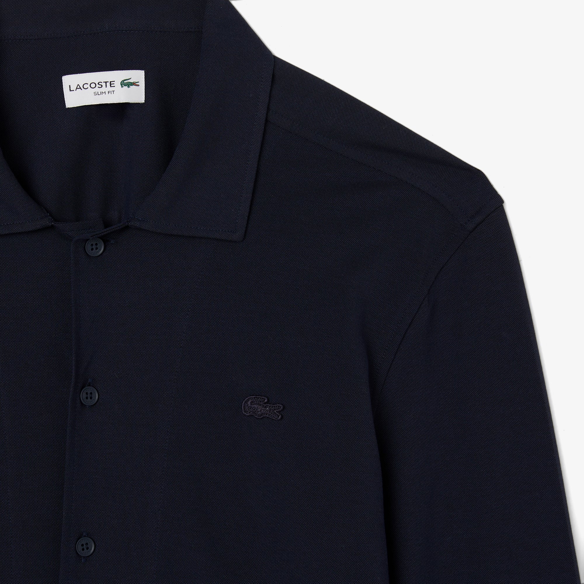 Lacoste Erkek Slim Fit Lacivert Gömlek görsel 4