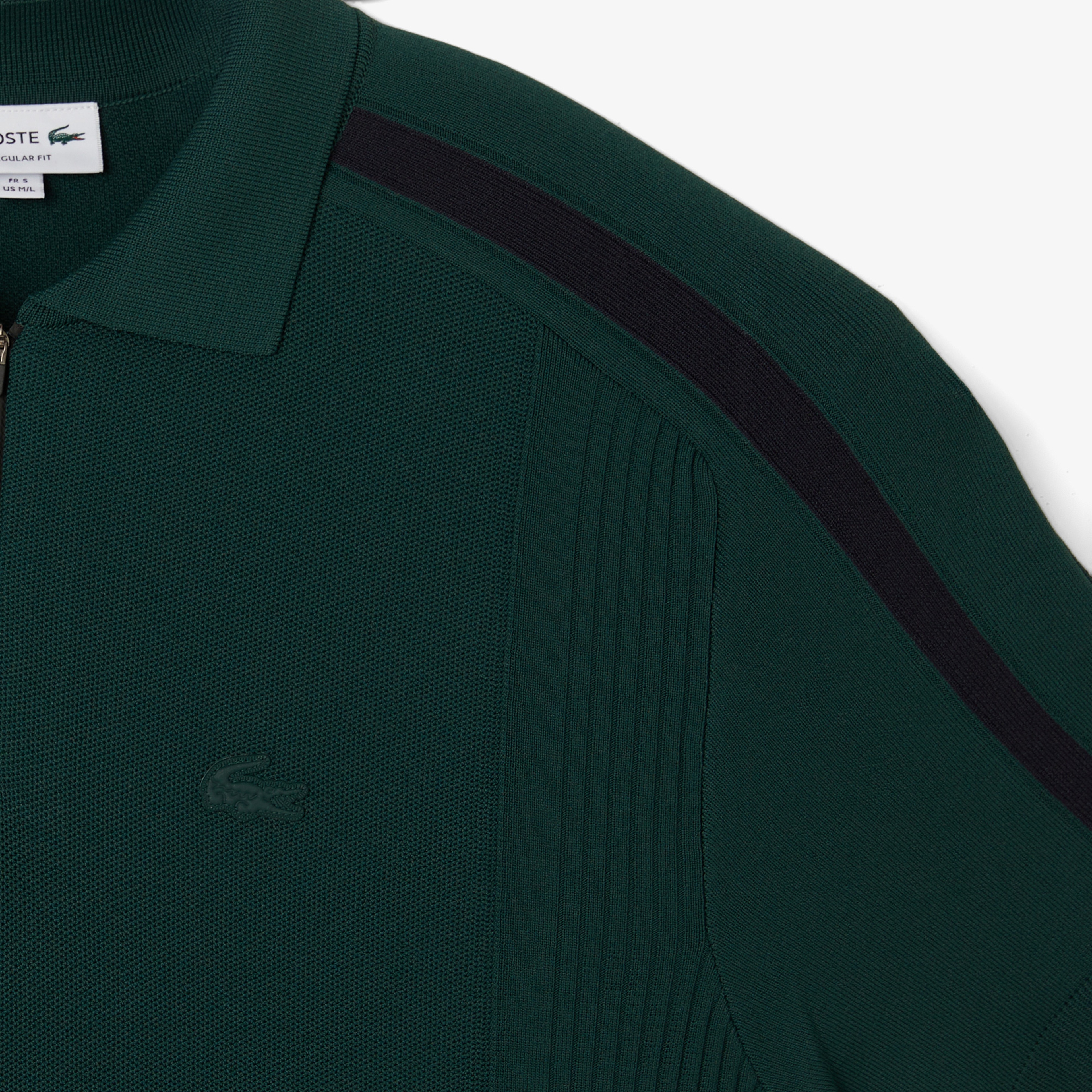 Erkek Classic Fit Kısa Kollu Polo Yaka Koyu Yeşil Triko