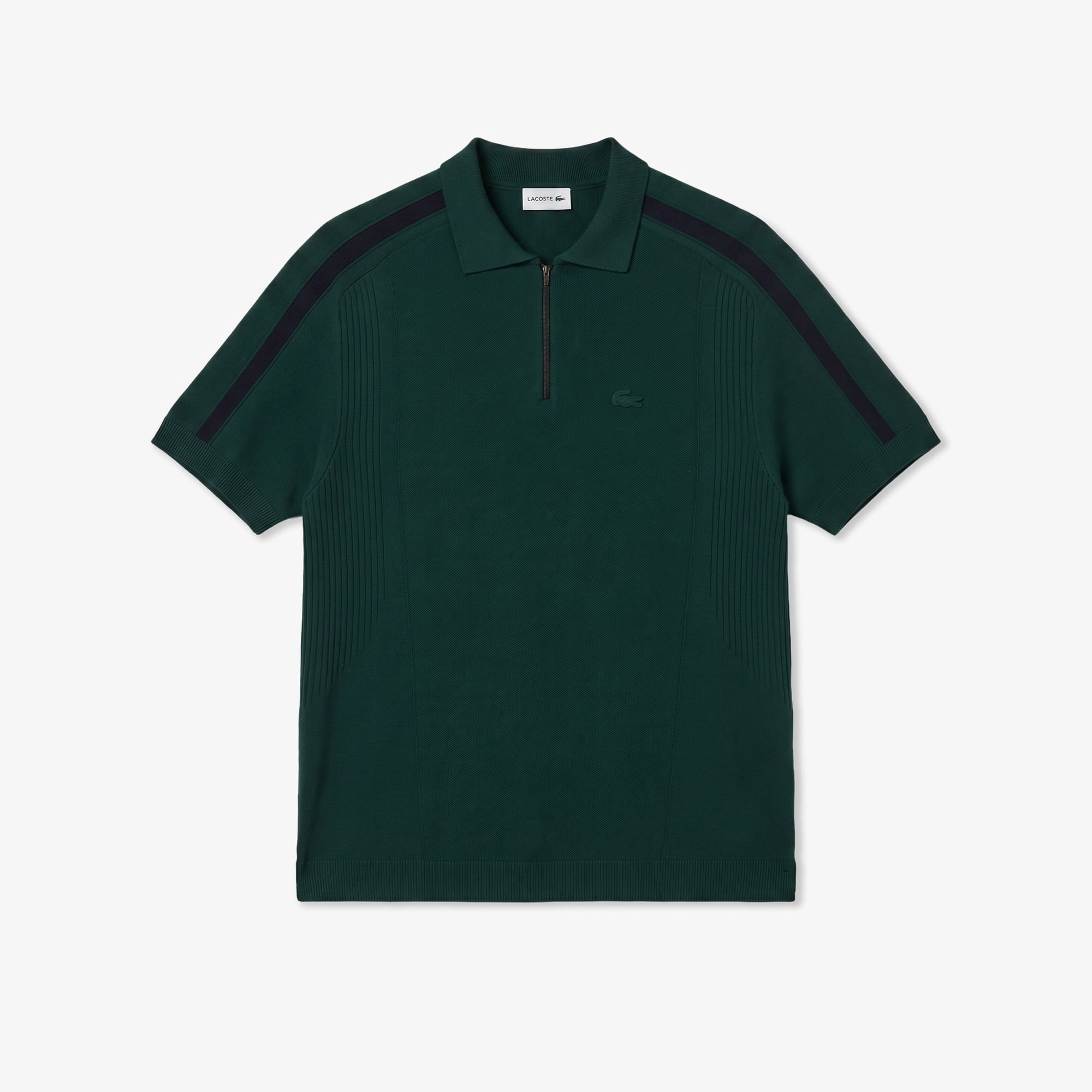 Erkek Classic Fit Kısa Kollu Polo Yaka Koyu Yeşil Triko