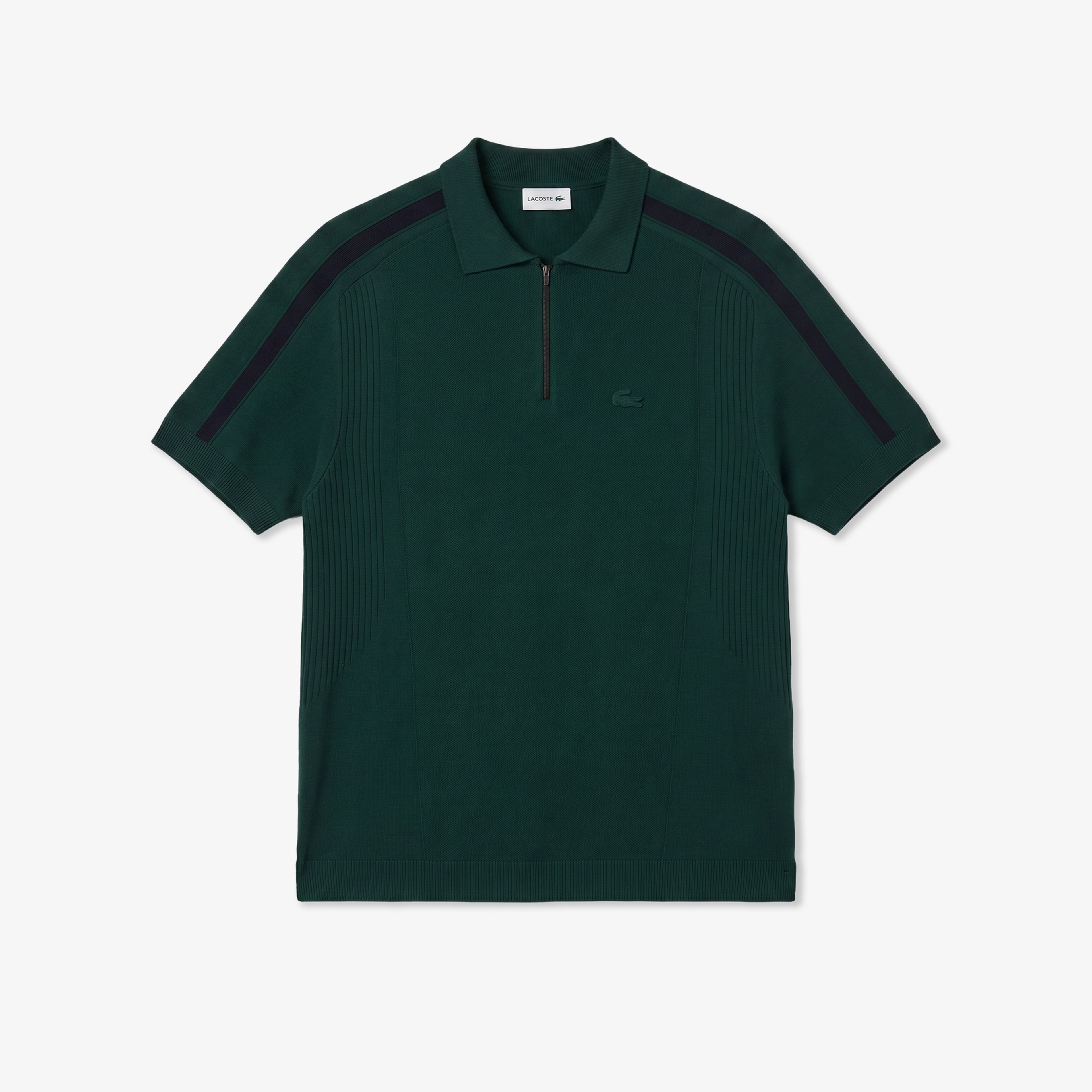 Erkek Classic Fit Kısa Kollu Polo Yaka Koyu Yeşil Triko