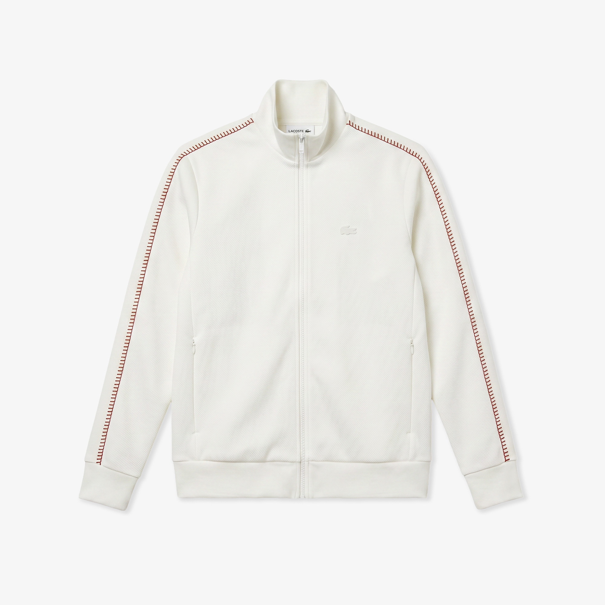 Lacoste Kadın Regular Fit Dik Yaka Krem Sweatshirt görsel 3