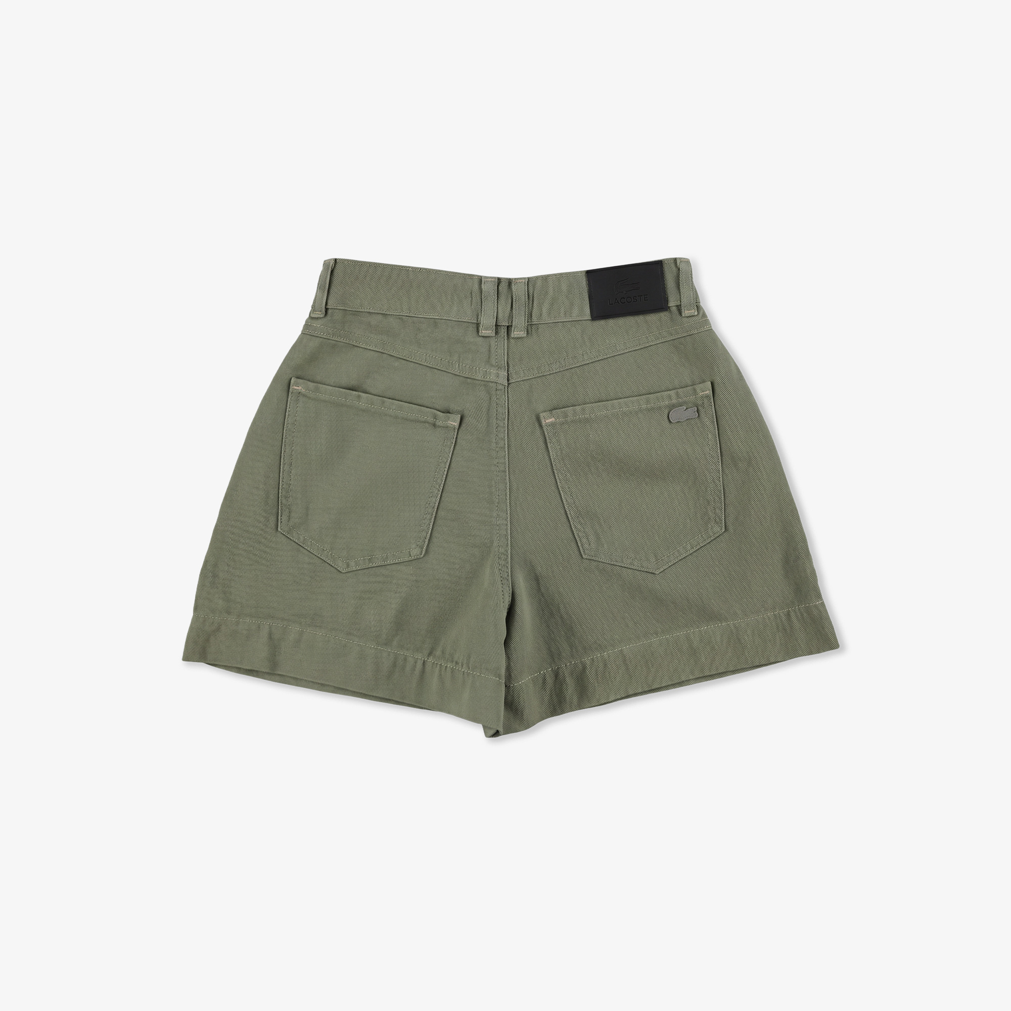 Lacoste Kadın Slim Fit Haki Bermuda görsel 4