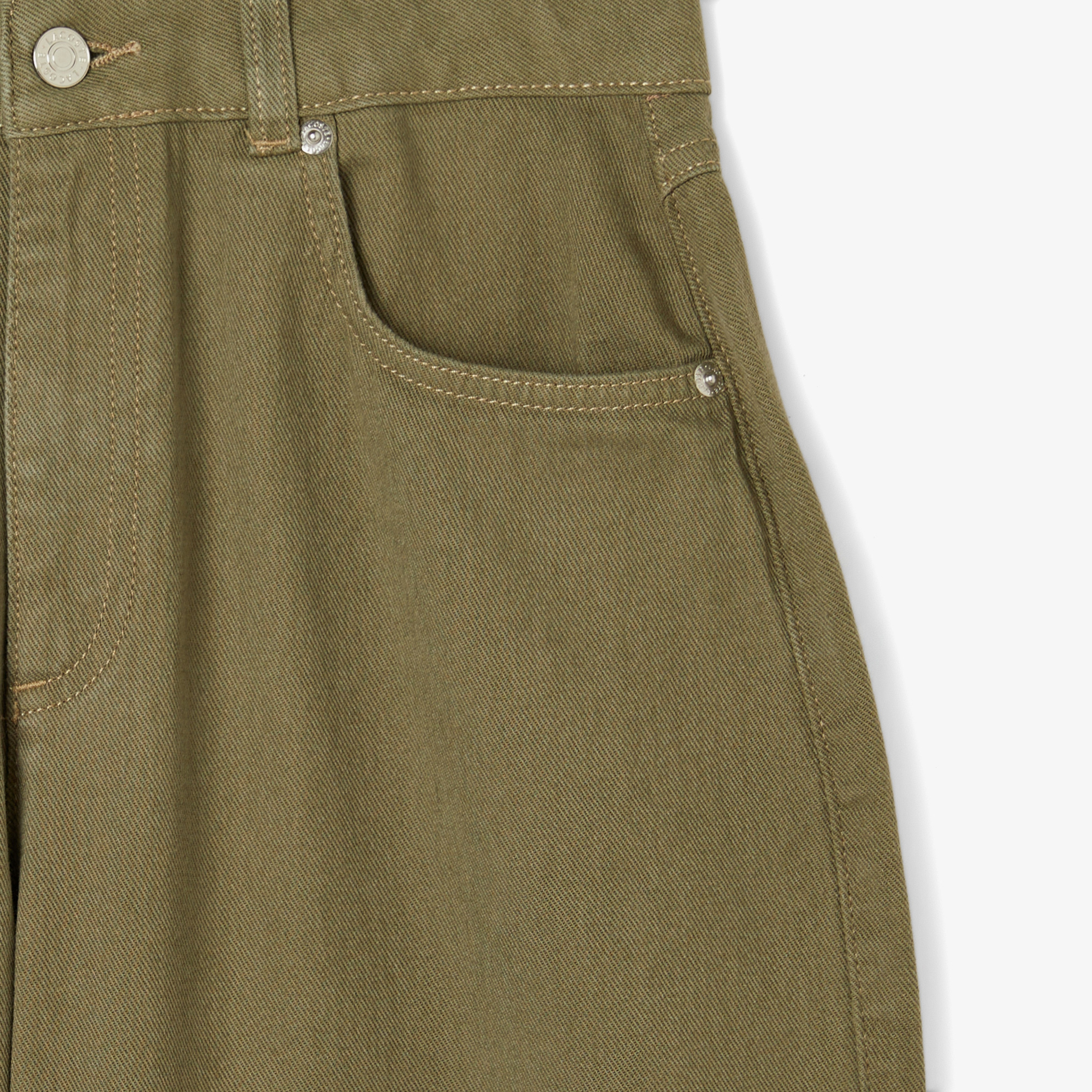Kadın Regular Fit Haki Jean Pantolon