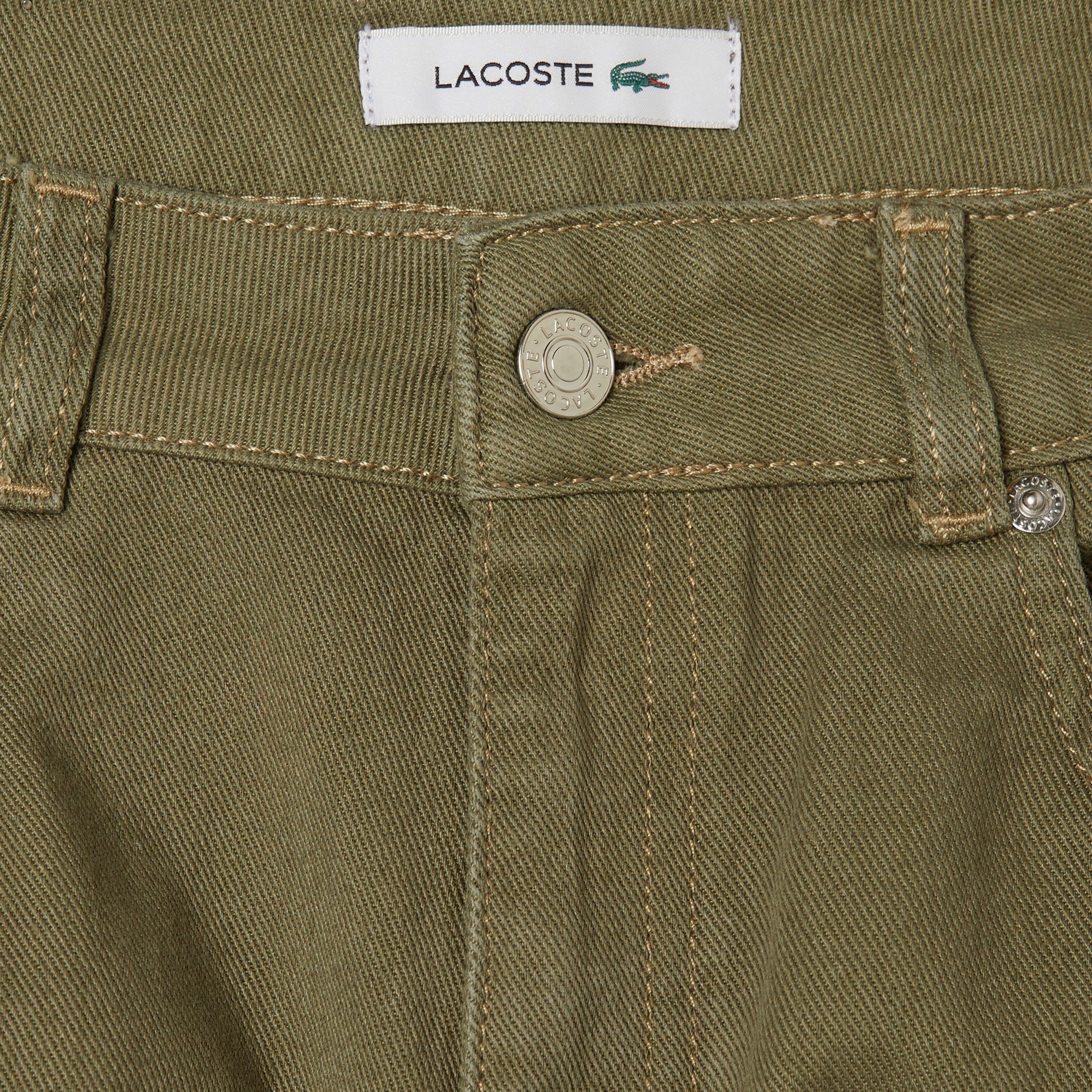 Kadın Regular Fit Haki Jean Pantolon