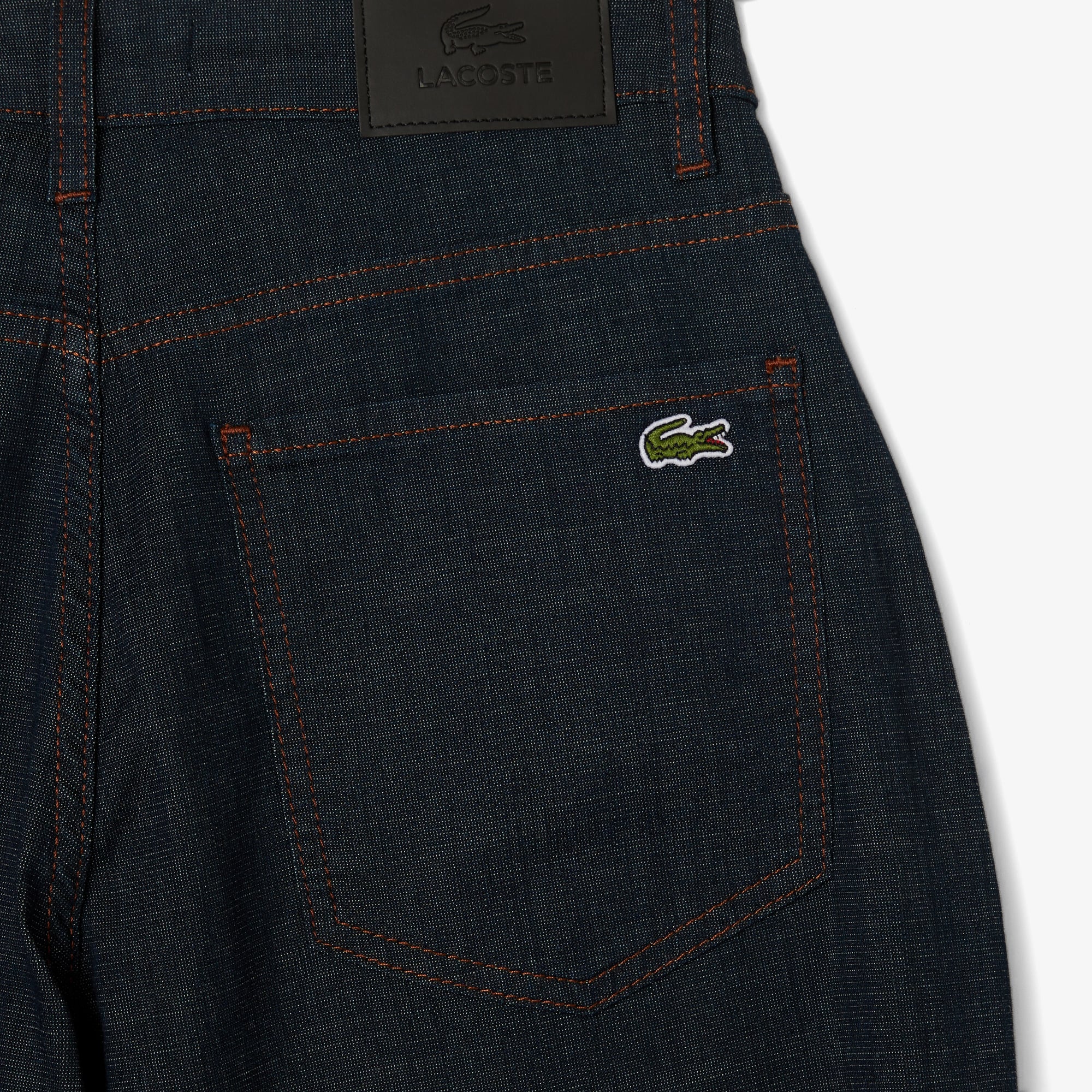 Lacoste Kadın Regular Fit Koyu Mavi Jean Pantolon görsel 5