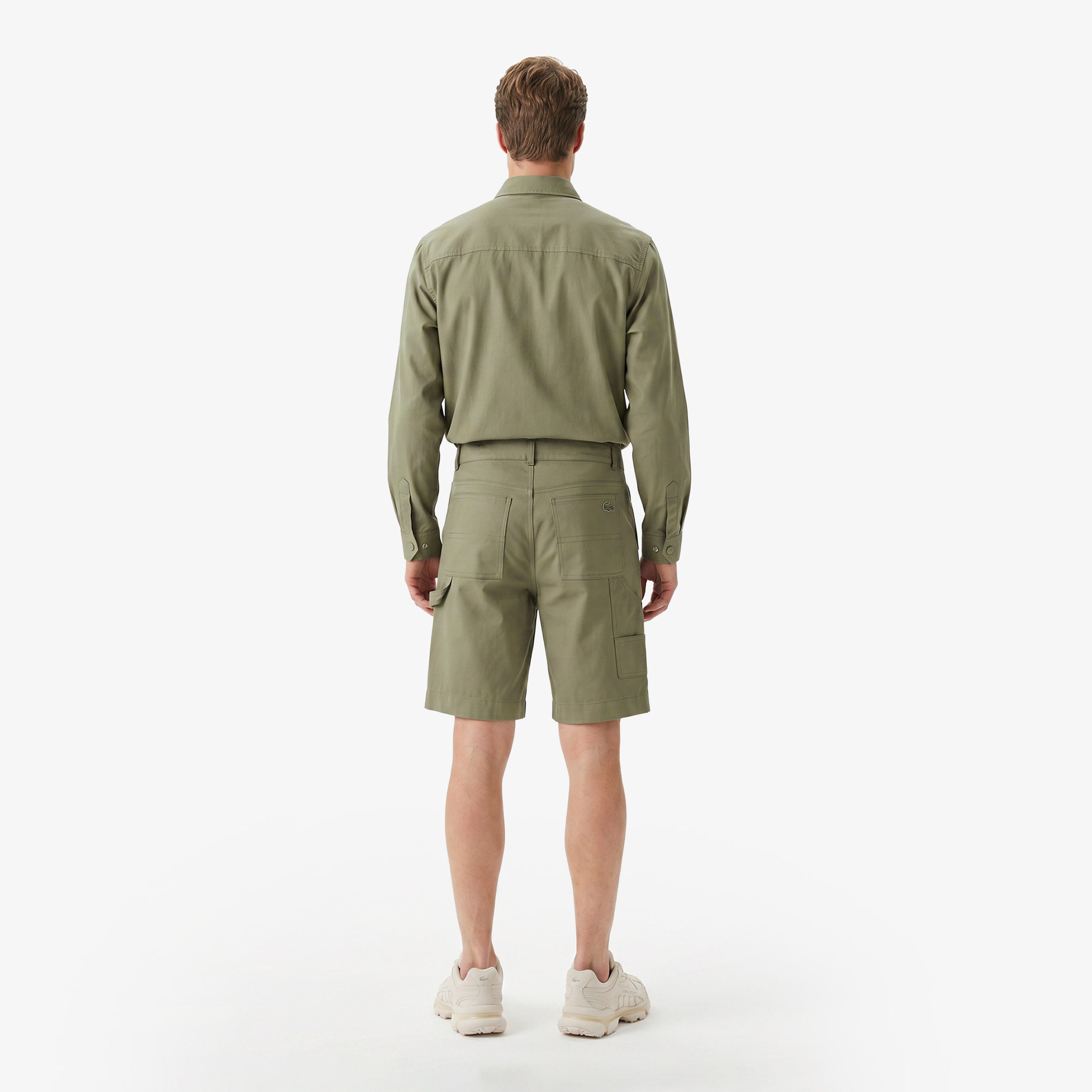 Erkek Relaxed Fit Haki Bermuda Şort