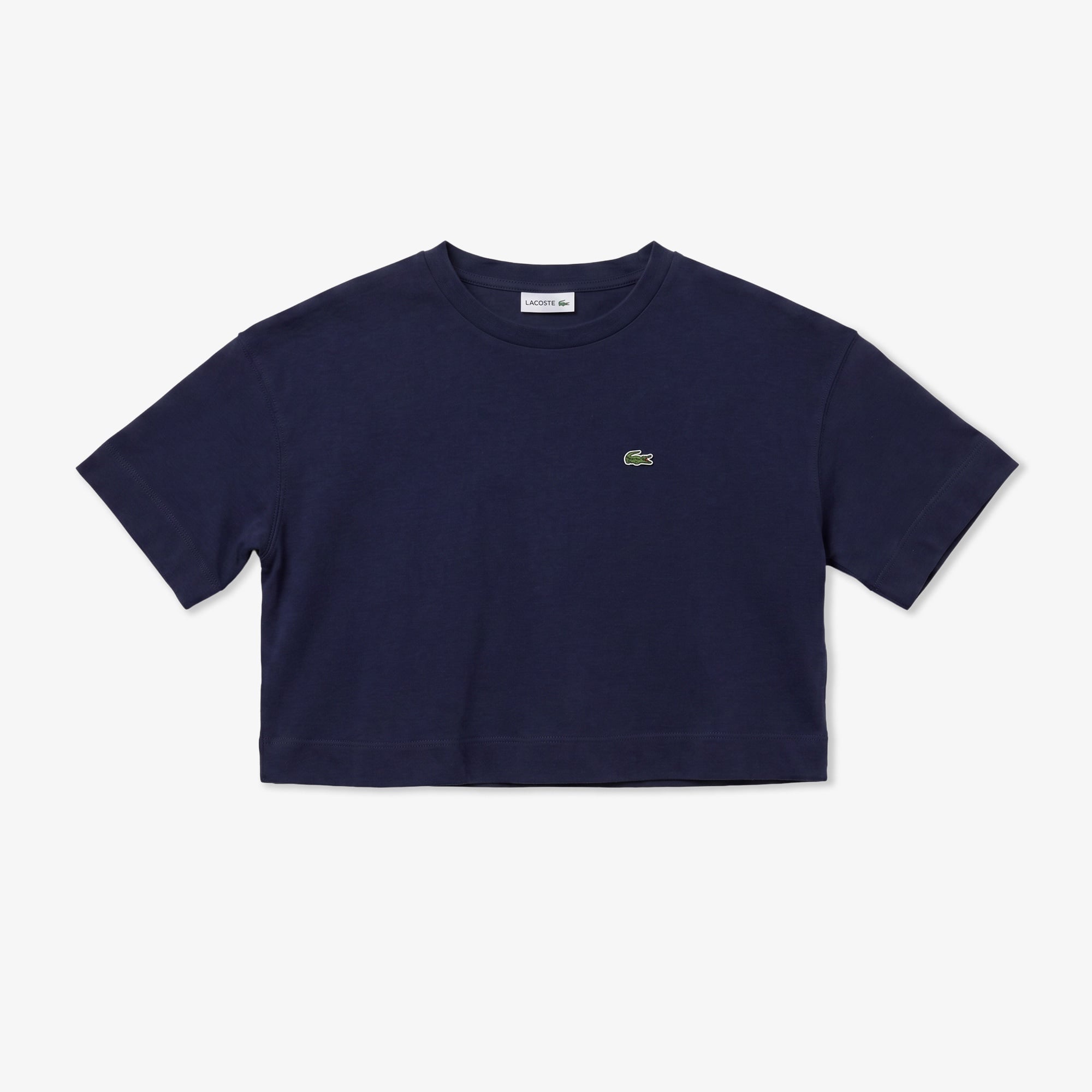 Kadın Bisiklet Yaka Lacivert T-Shirt