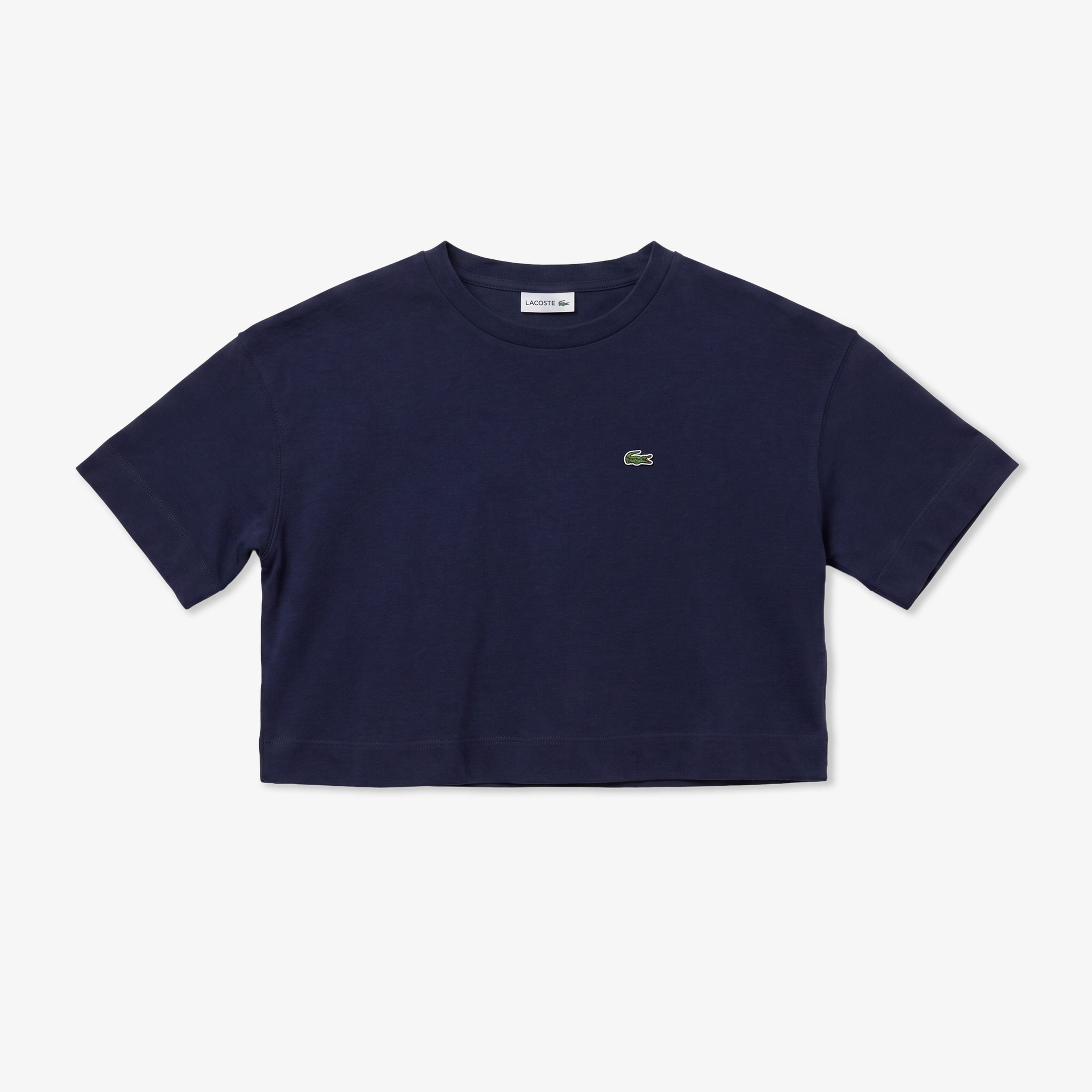 Kadın Bisiklet Yaka Lacivert T-Shirt