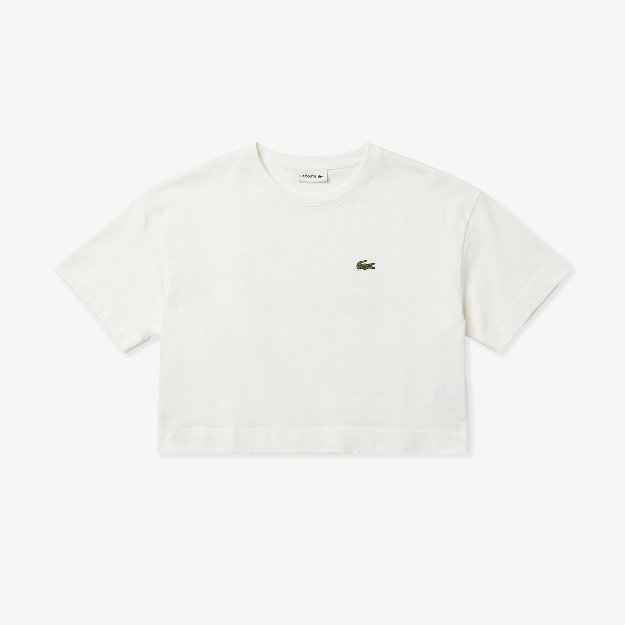 Kadın Bisiklet Yaka Krem T-Shirt