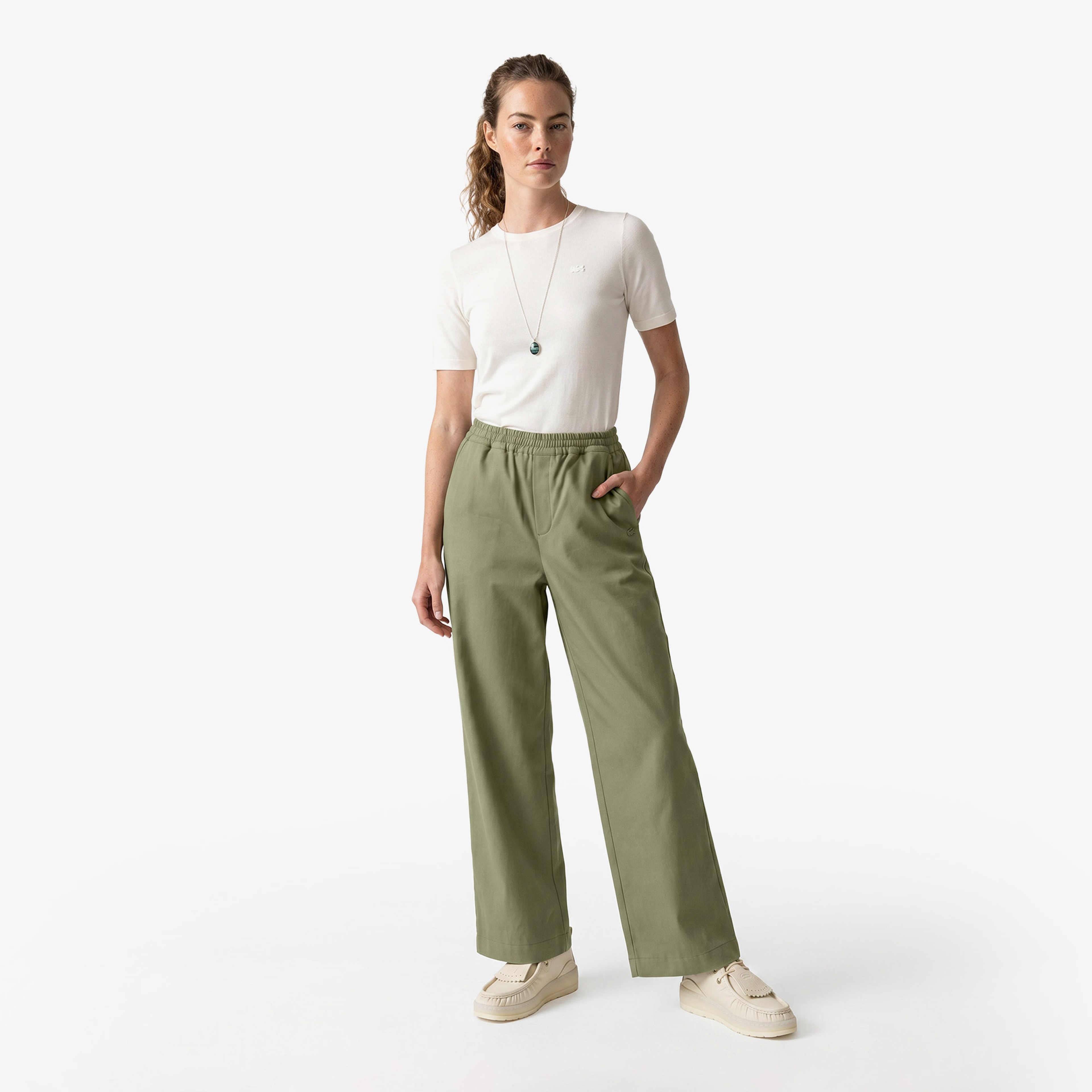 Kadın Relaxed Fit Haki Pantolon