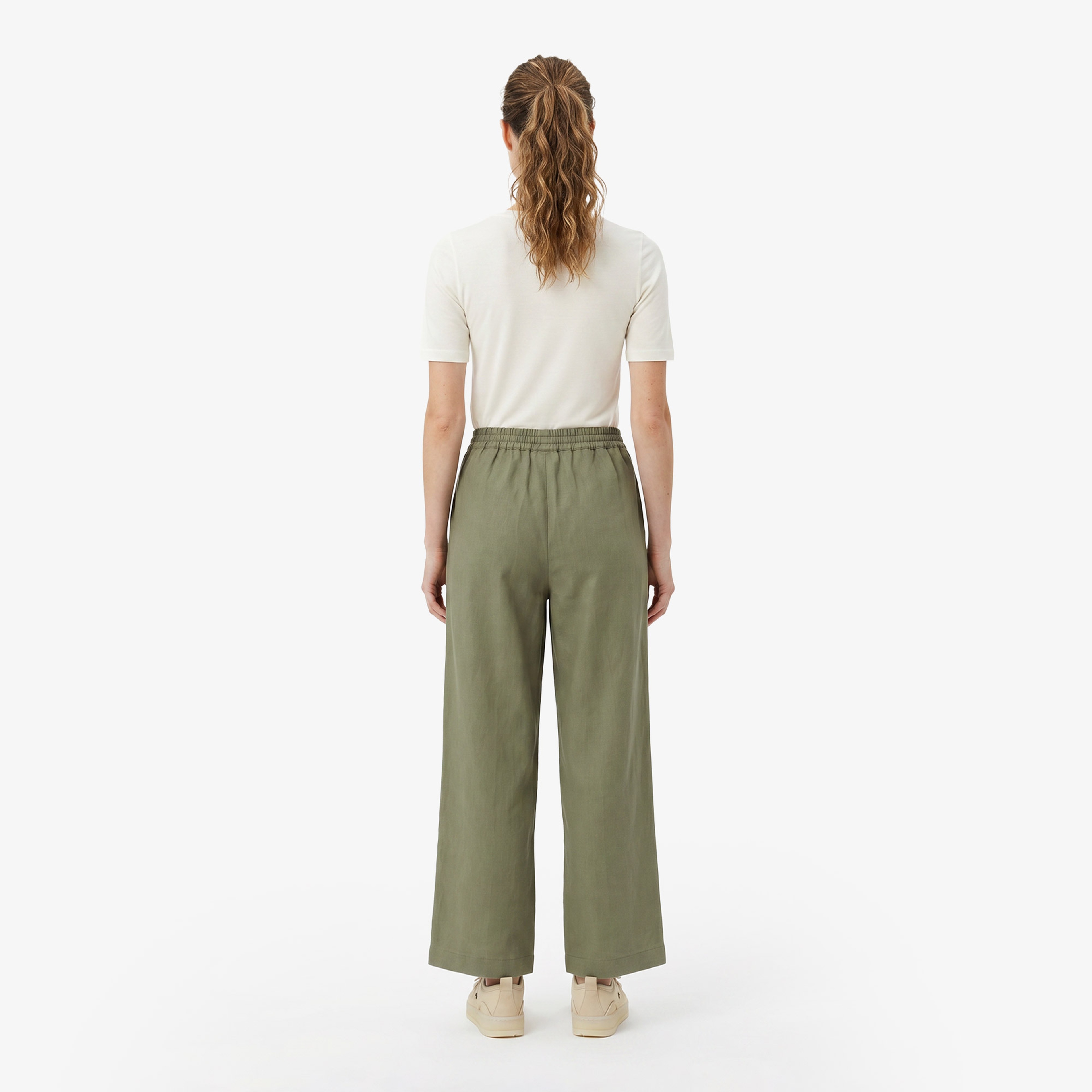 Kadın Relaxed Fit Haki Pantolon