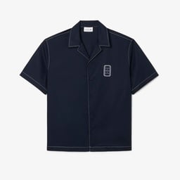 Erkek Relaxed Fit Kısa Kollu Lacivert Gömlek Lacivert