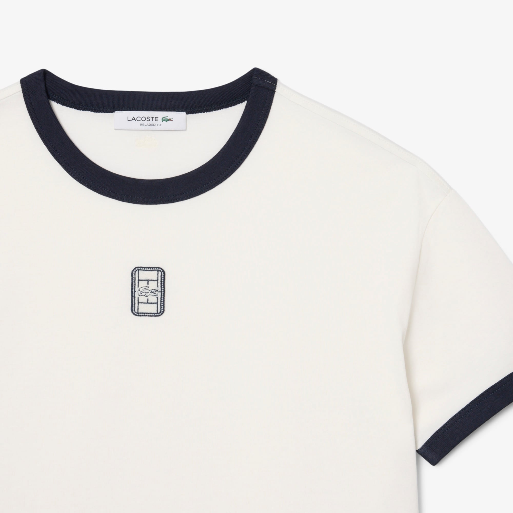 Kadın Relaxed Fit Bisiklet Yaka Beyaz T-Shirt
