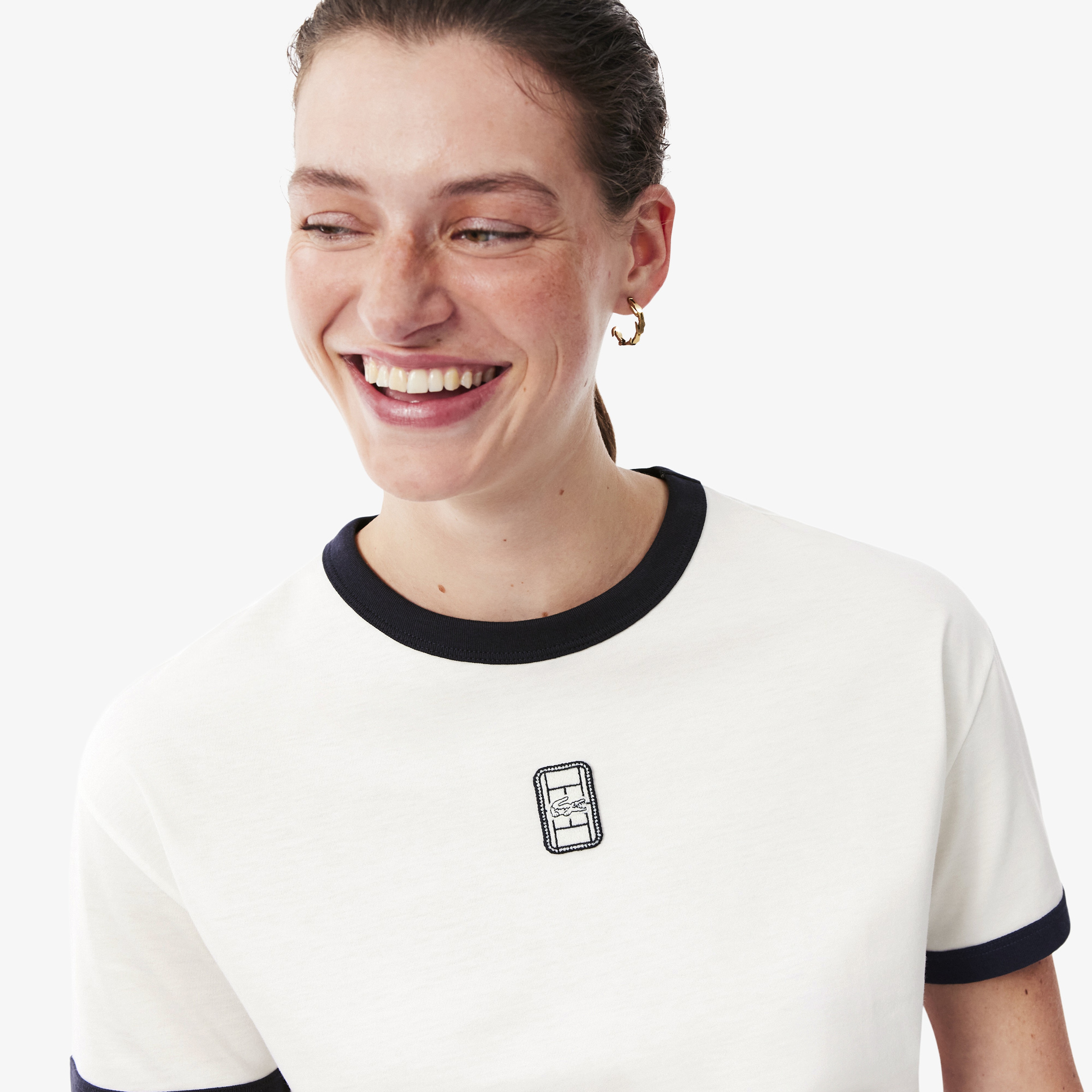 Kadın Relaxed Fit Bisiklet Yaka Beyaz T-Shirt Kadın Relaxed Fit Bisiklet Yaka Beyaz T-Shirt