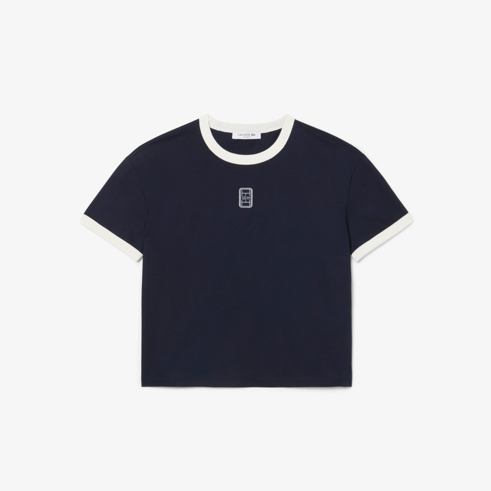 Kadın Relaxed Fit Bisiklet Yaka Lacivert T-Shirt