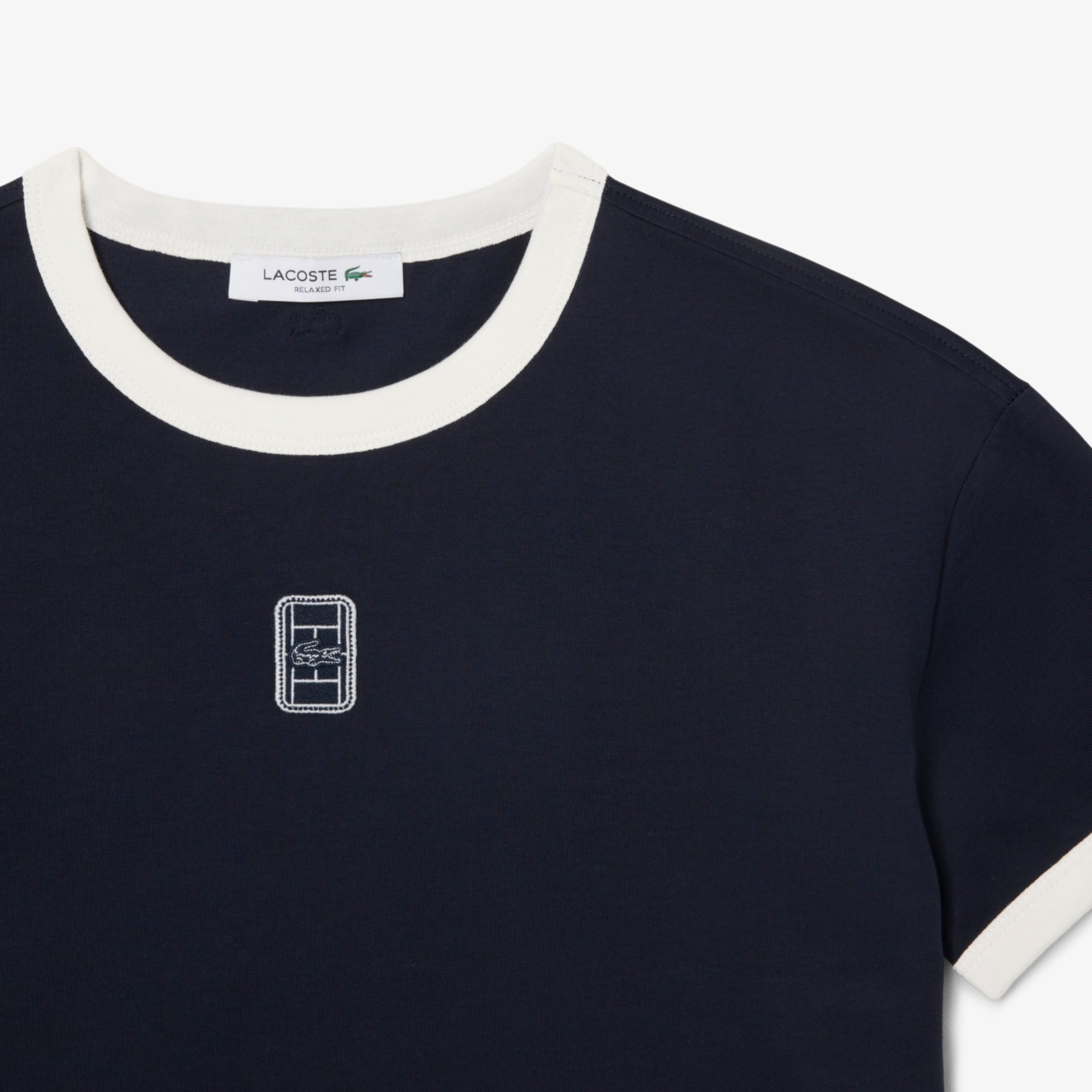 Kadın Relaxed Fit Bisiklet Yaka Lacivert T-Shirt