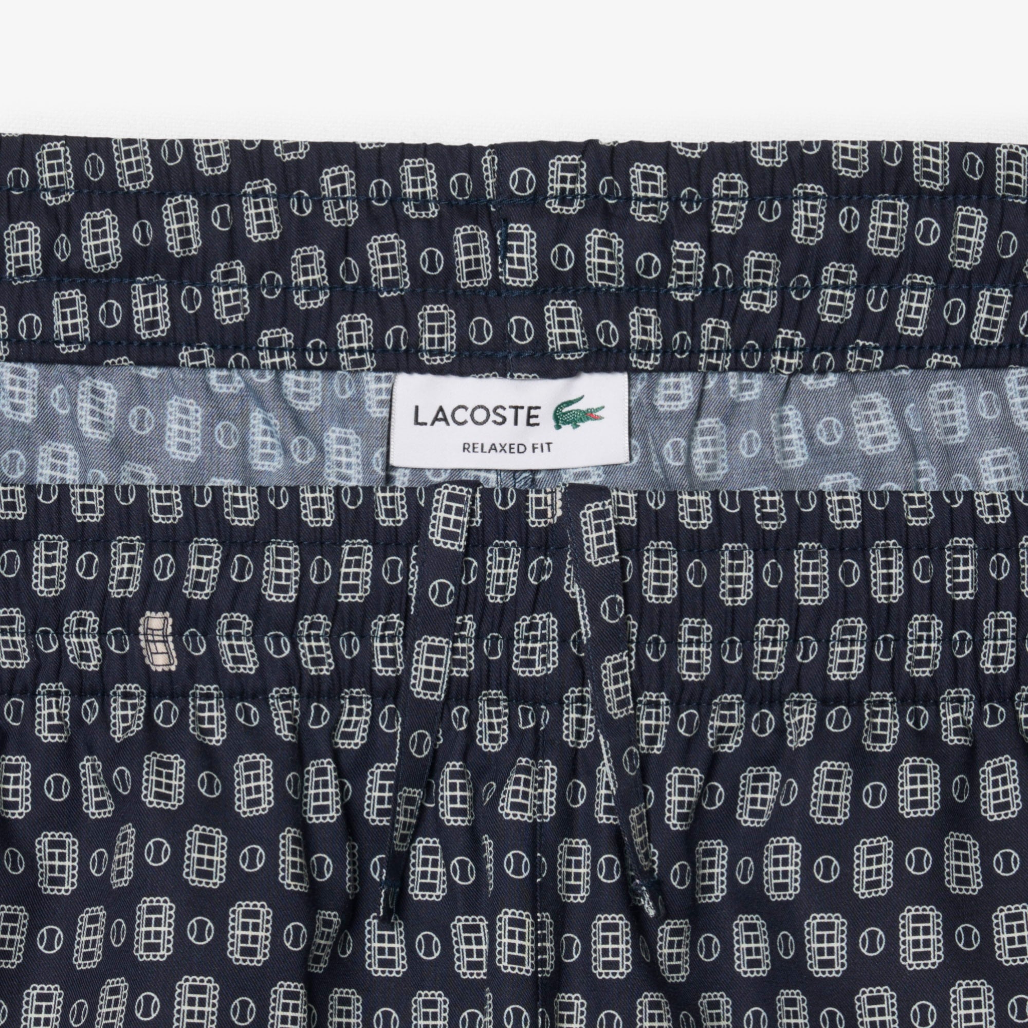 Erkek Relaxed Fit Desenli Lacivert Şort
