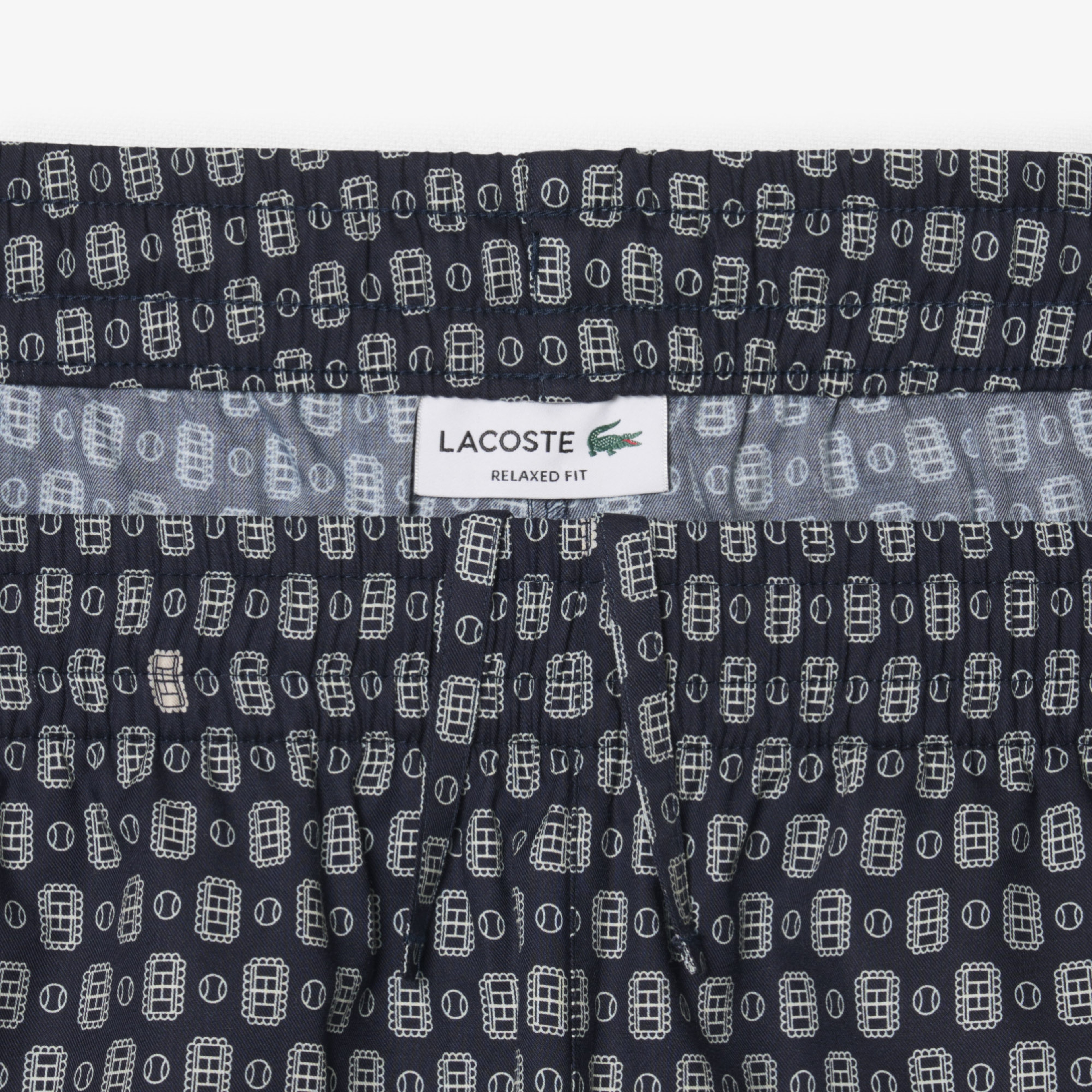 Erkek Relaxed Fit Desenli Lacivert Şort Erkek Relaxed Fit Desenli Lacivert Şort