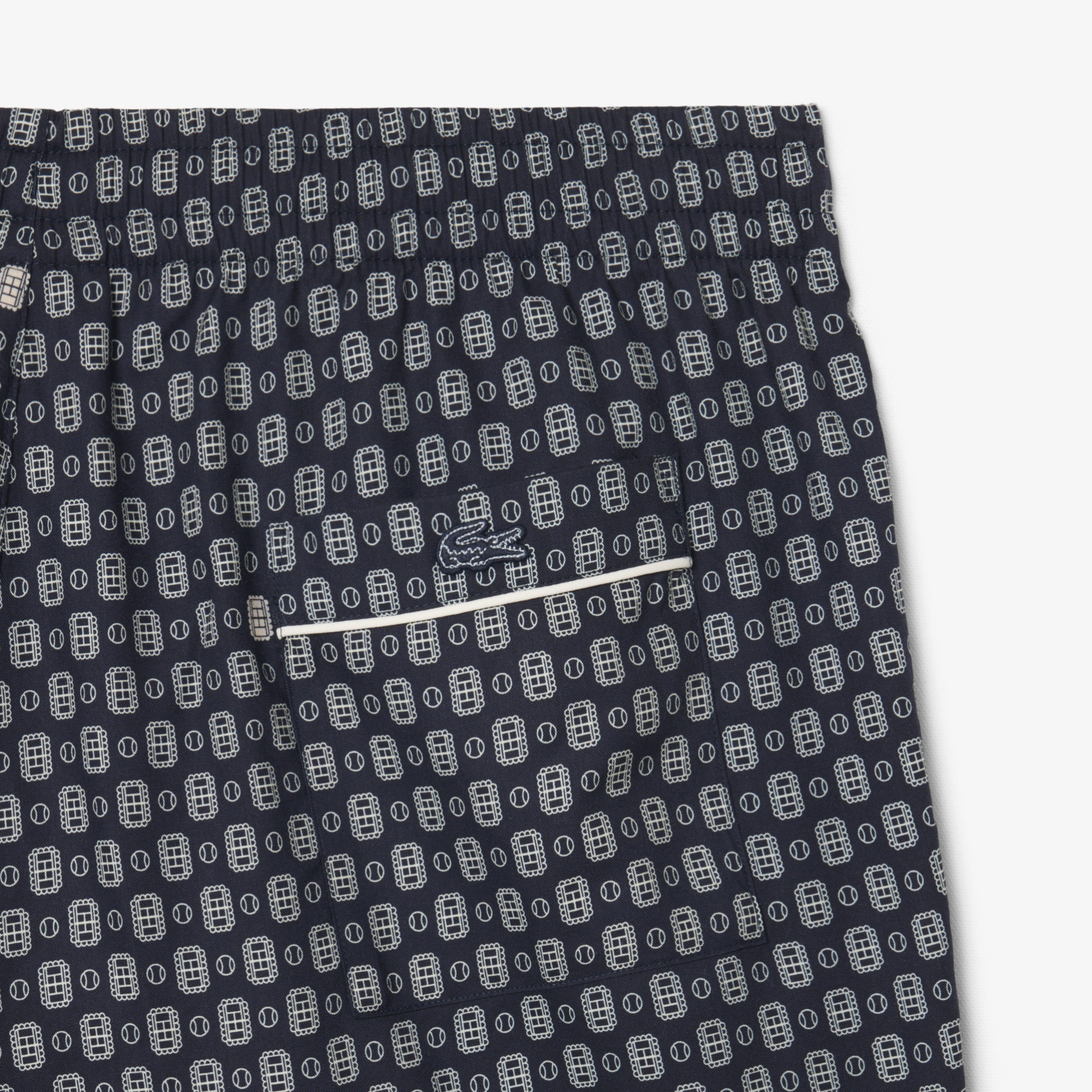 Erkek Relaxed Fit Desenli Lacivert Şort Erkek Relaxed Fit Desenli Lacivert Şort