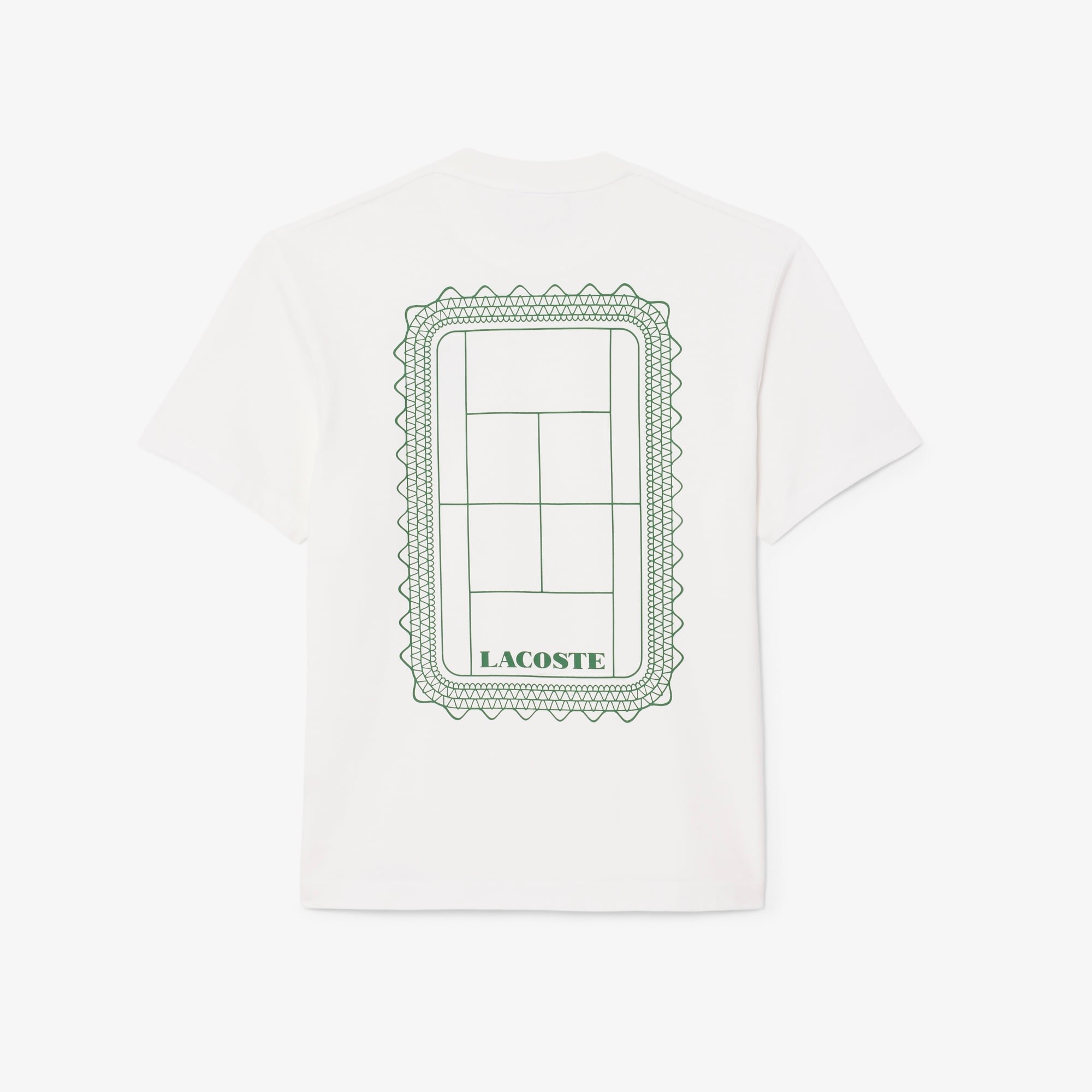 Unisex Classic Fit Bisiklet Yaka Baskılı Beyaz T-Shirt