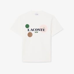 Unisex Classic Fit Bisiklet Yaka Baskılı Beyaz T-Shirt Beyaz