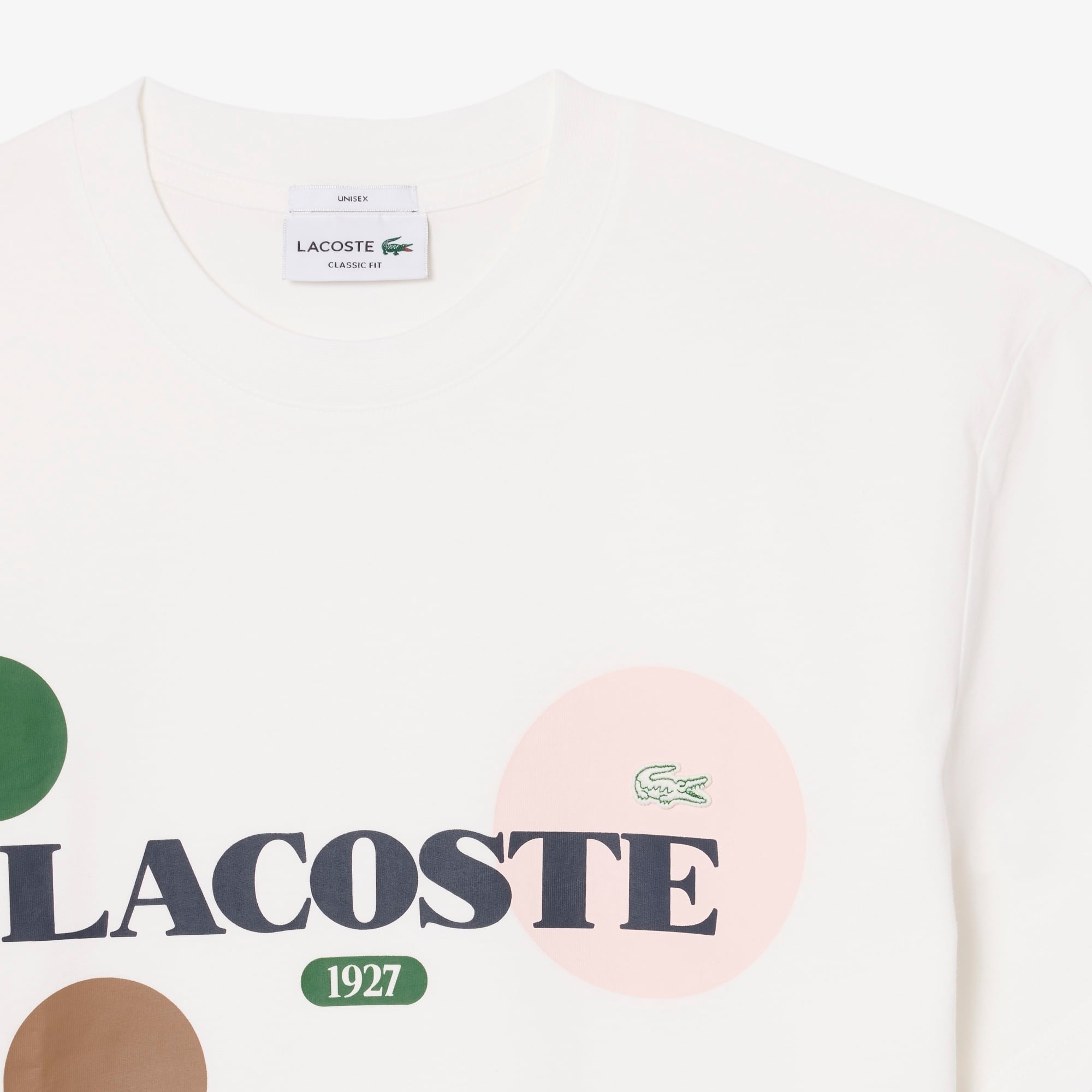 Unisex Classic Fit Bisiklet Yaka Baskılı Beyaz T-Shirt