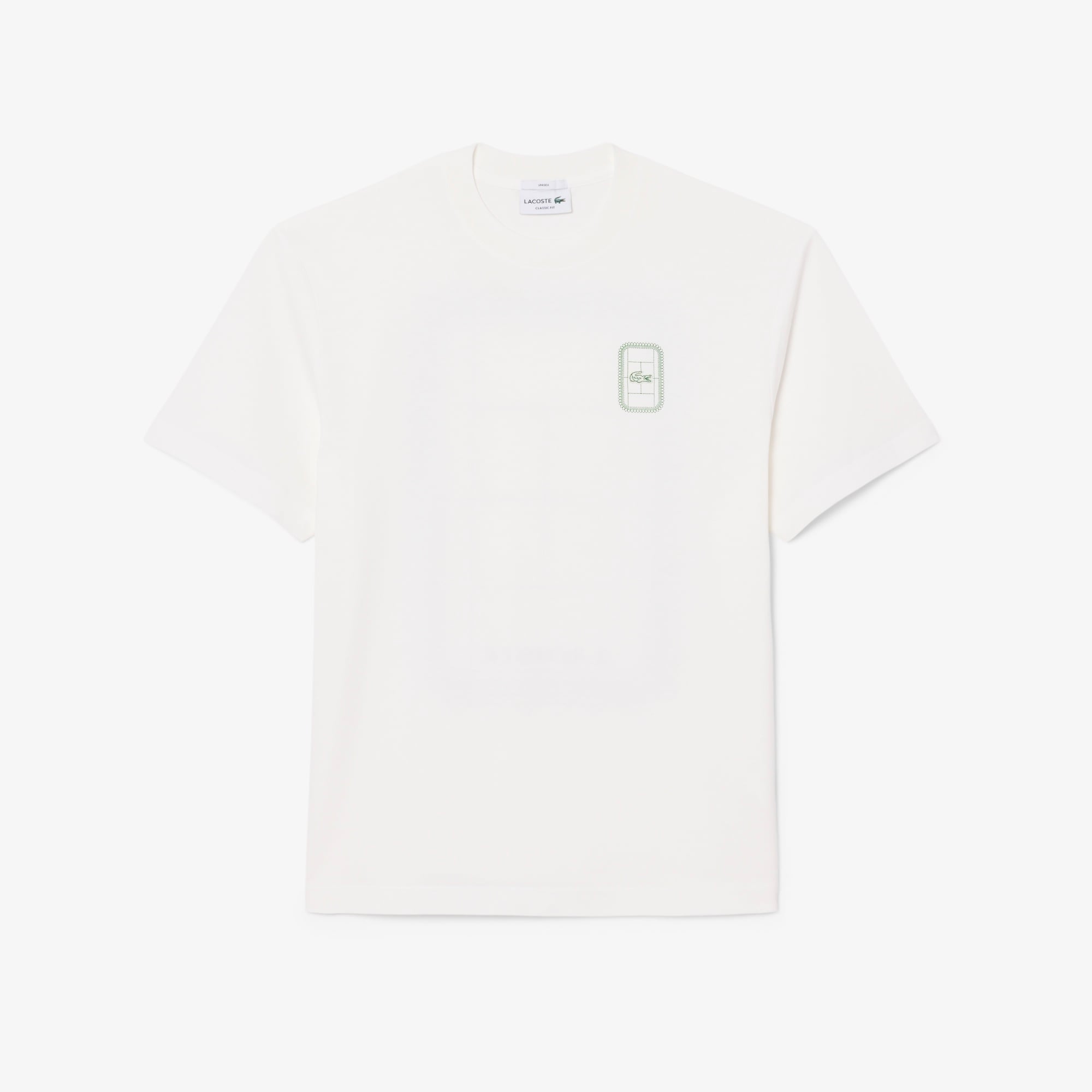 Unisex Classic Fit Bisiklet Yaka Baskılı Beyaz T-Shirt