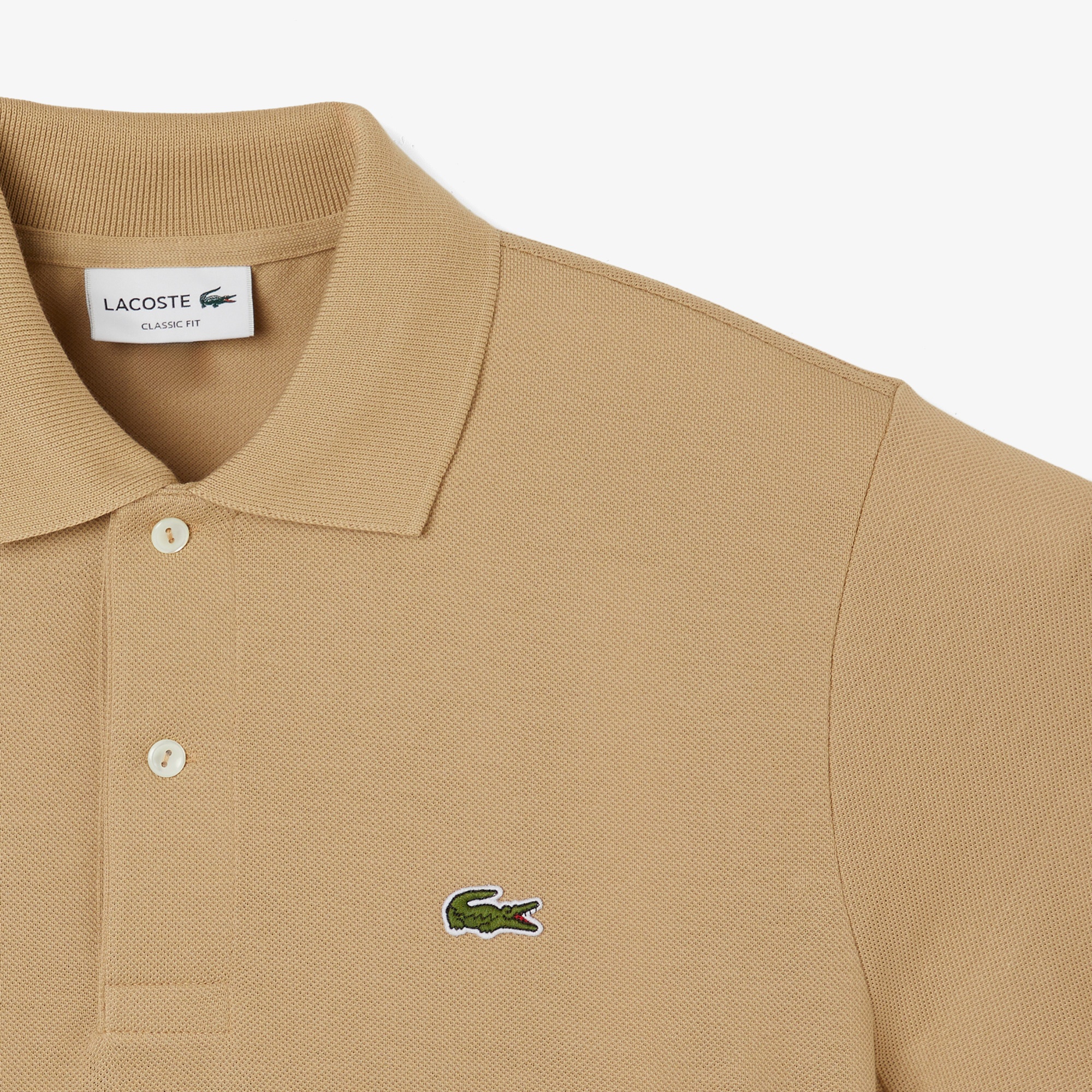 L.12.12 Erkek Classic Fit Açık Kahverengi Polo
