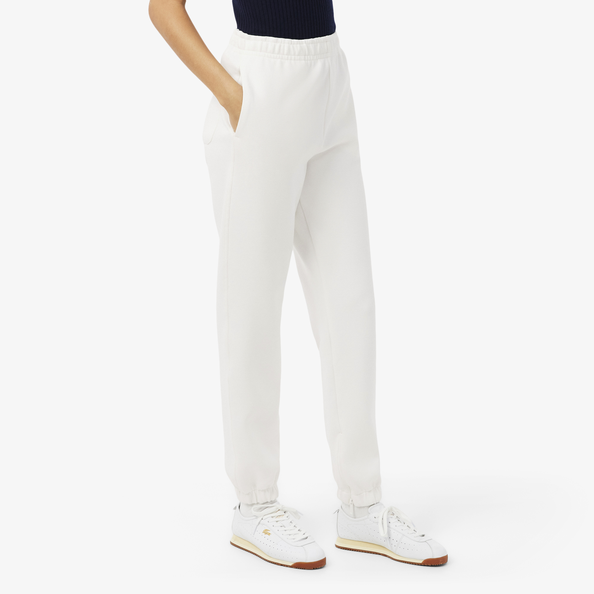 Lacoste Kadın Straight Fit Beyaz Eşofman Altı görsel 2