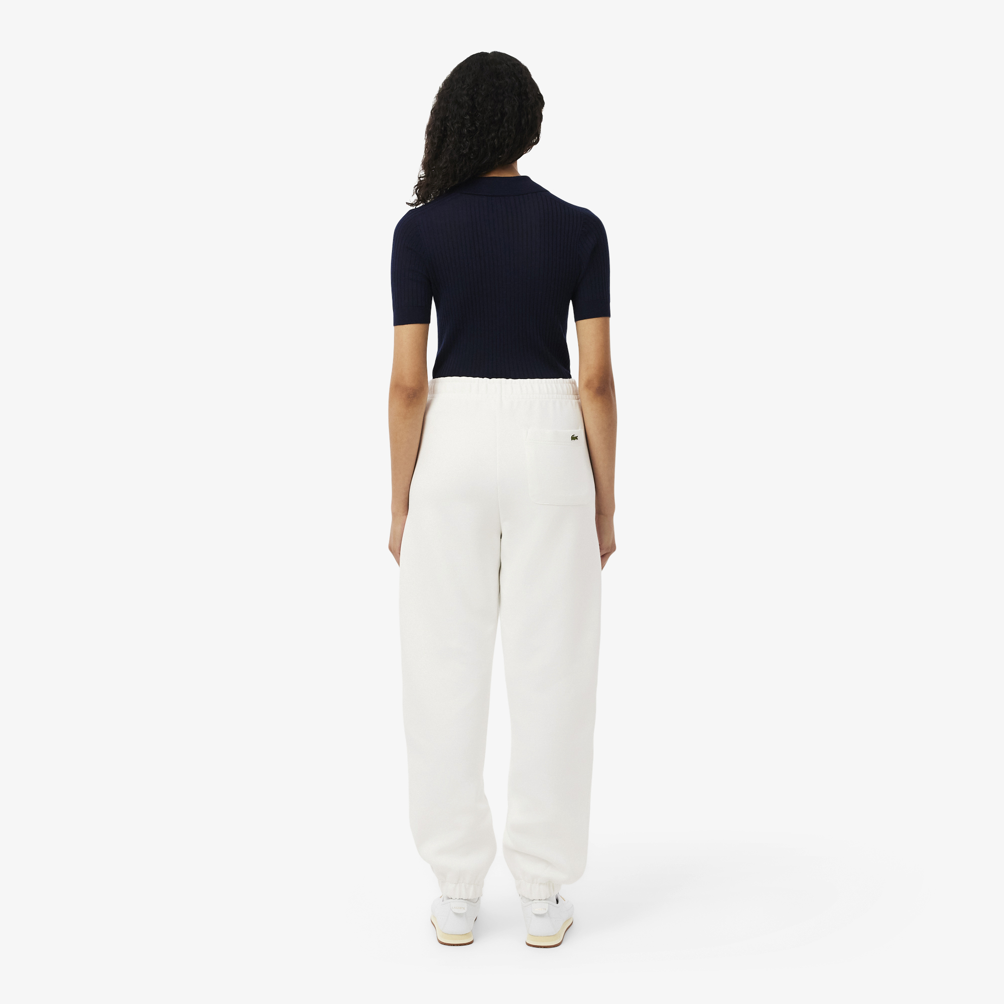 Lacoste Kadın Straight Fit Beyaz Eşofman Altı görsel 3