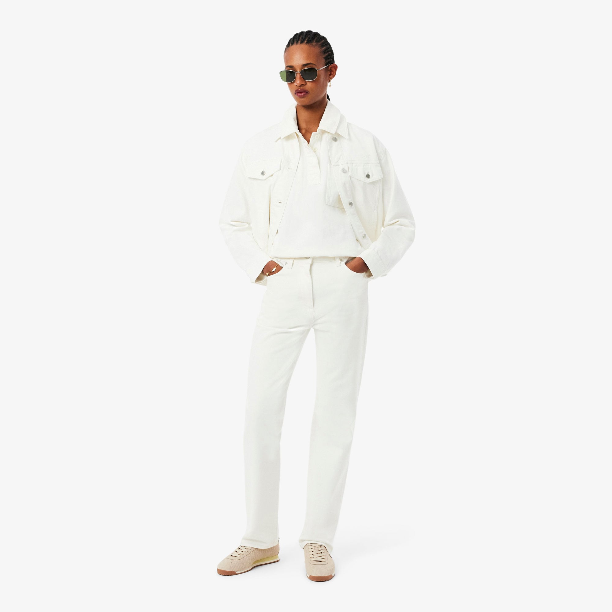 Lacoste Club-Low Kadın Bej Sneaker görsel 4