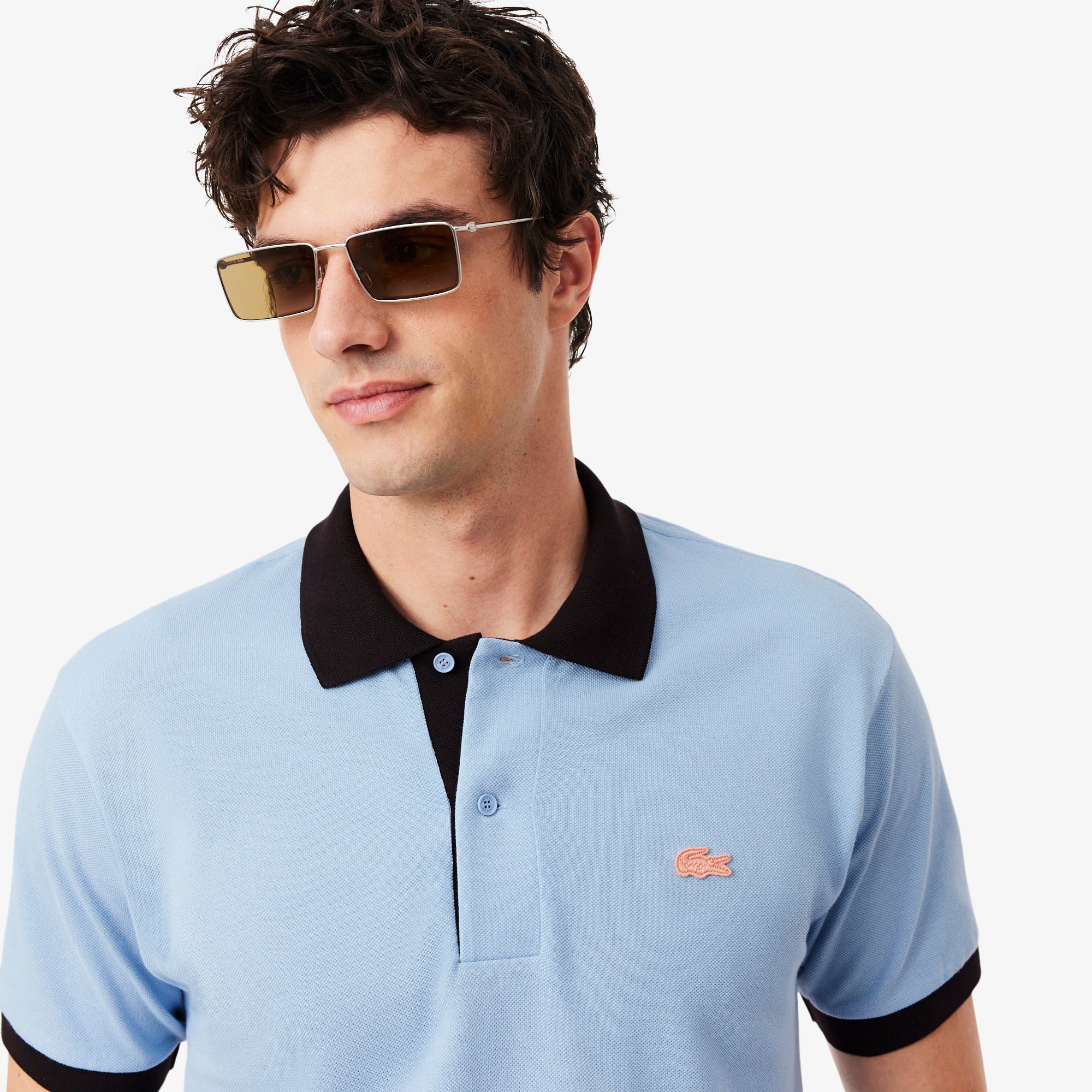 Lacoste Erkek Classic Fit Mavi Polo görsel 2