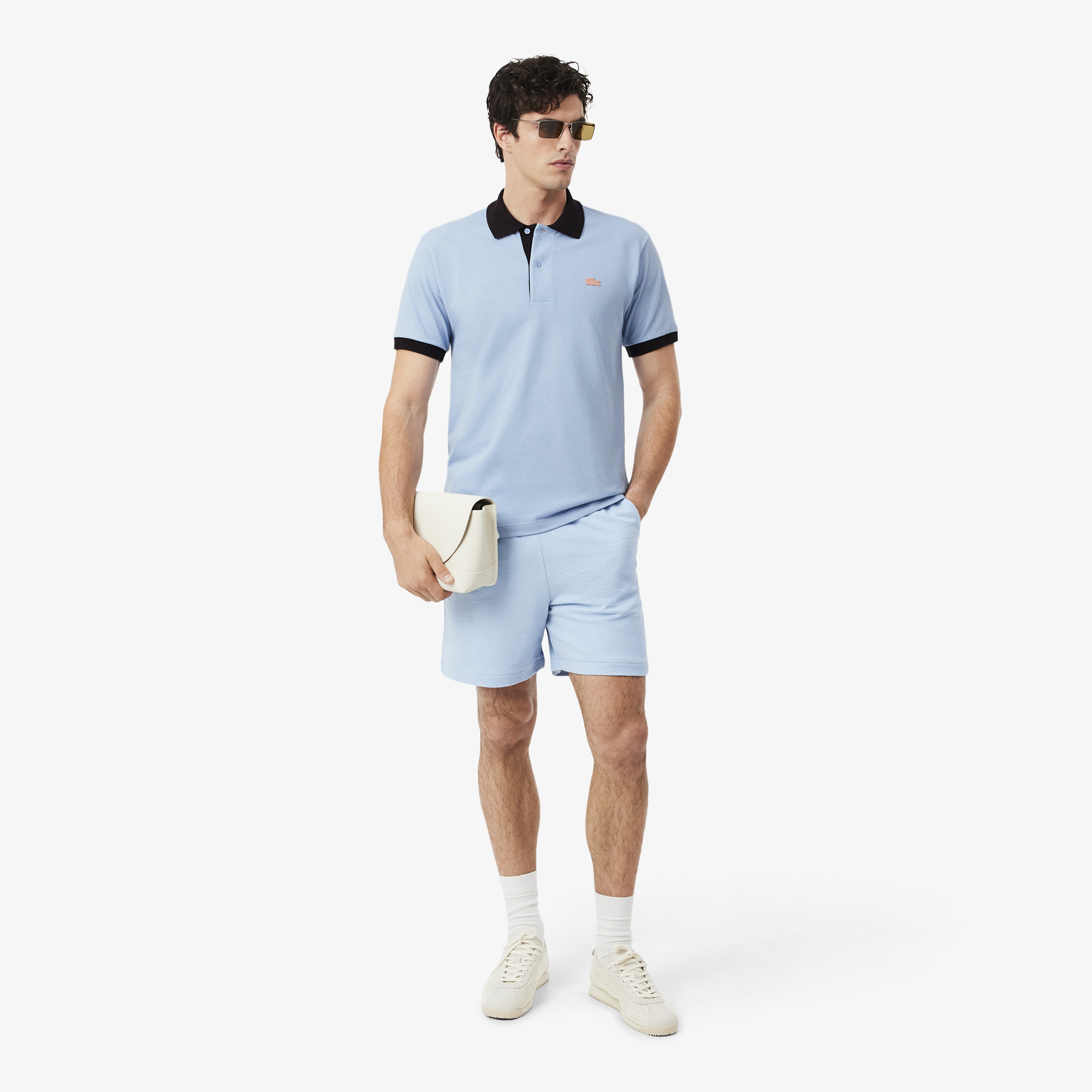 Lacoste Erkek Classic Fit Mavi Polo görsel 5