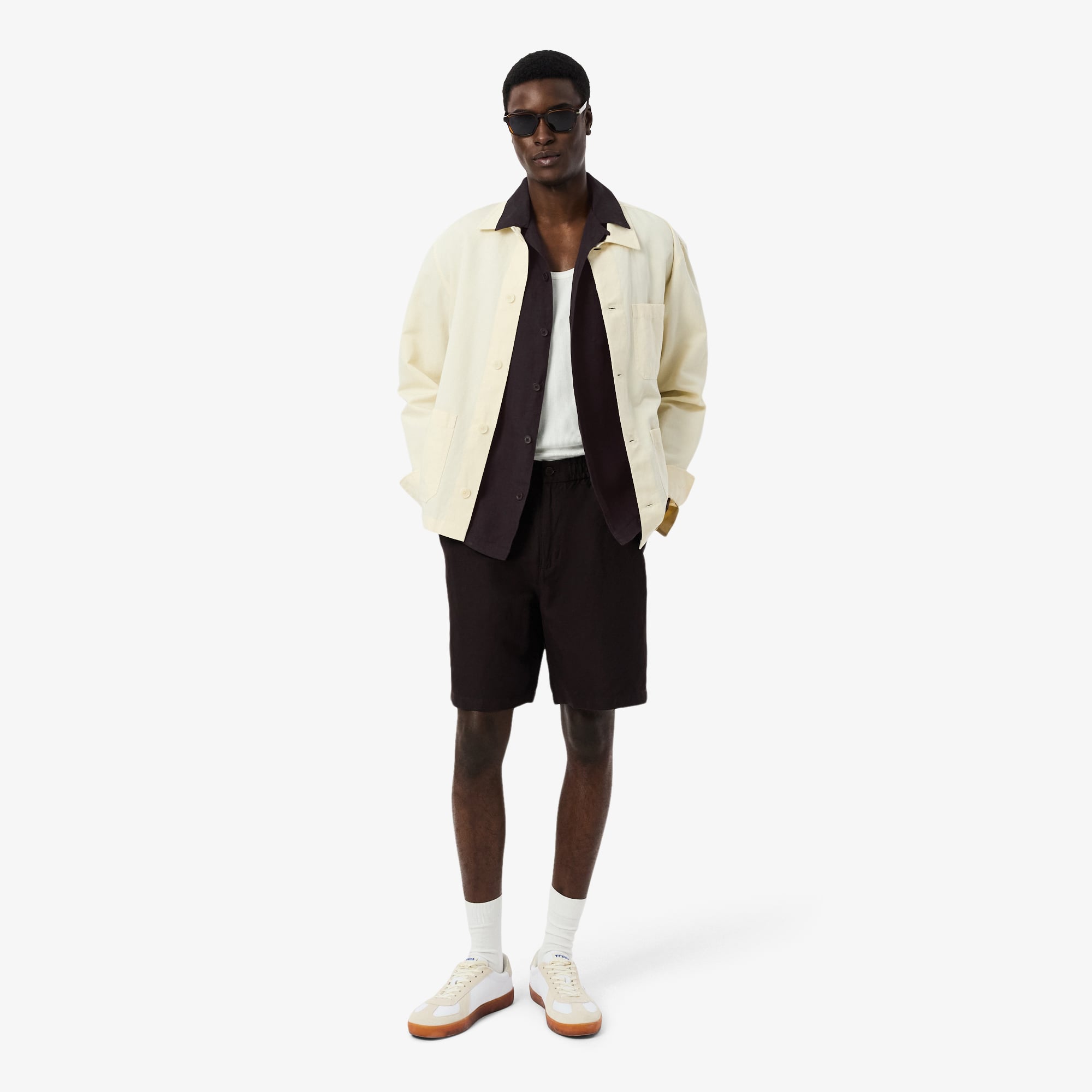 Lacoste Erkek Relaxed Fit Kısa Kollu Koyu Kahverengi Gömlek görsel 4