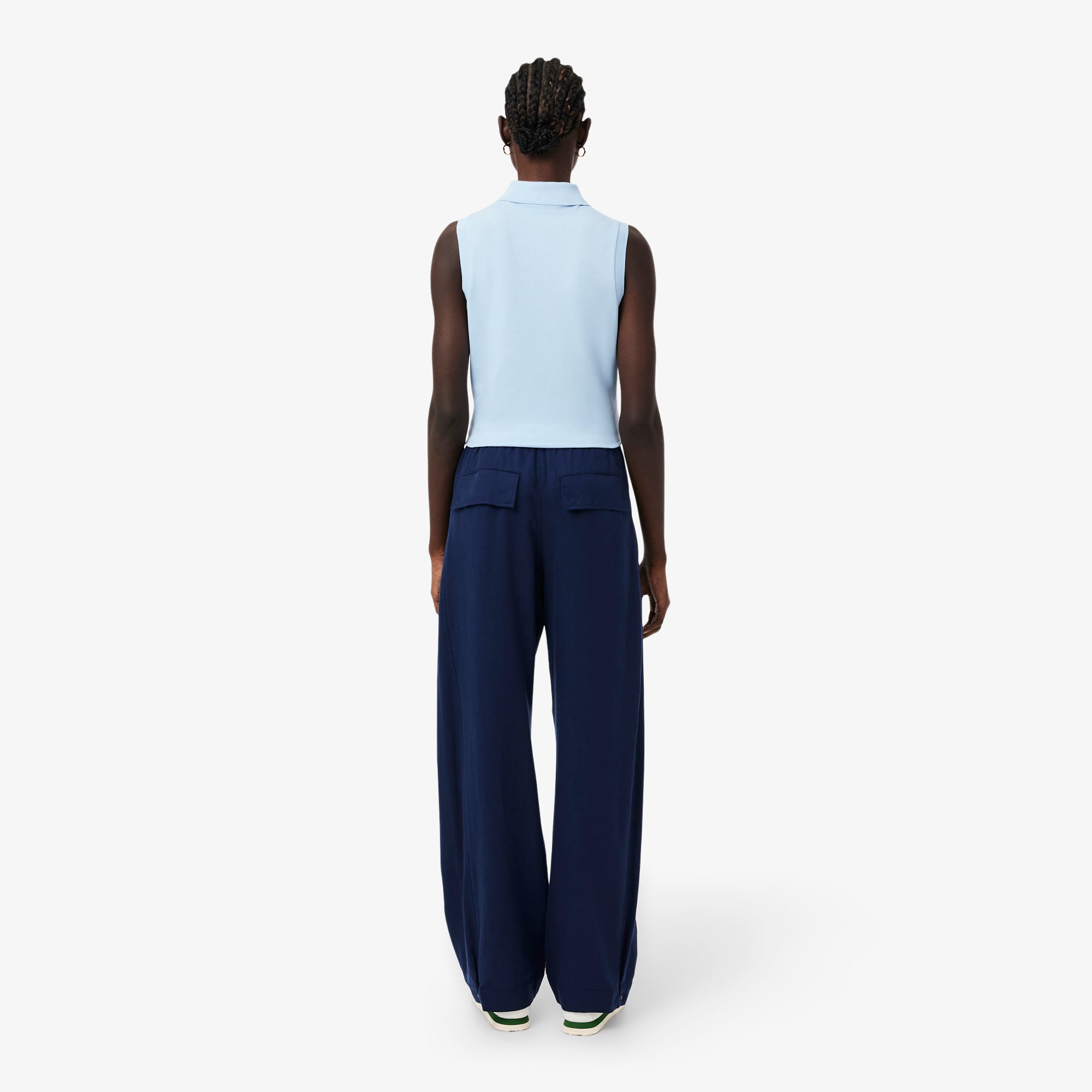 Lacoste Kadın Oversize Fit Lacivert Pantolon görsel 3