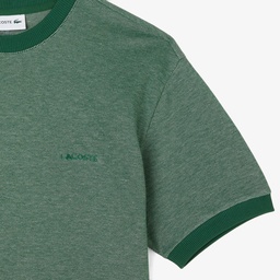 Erkek Relaxed Fit Bisiklet Yaka Koyu Yeşil T-Shirt Yeşil