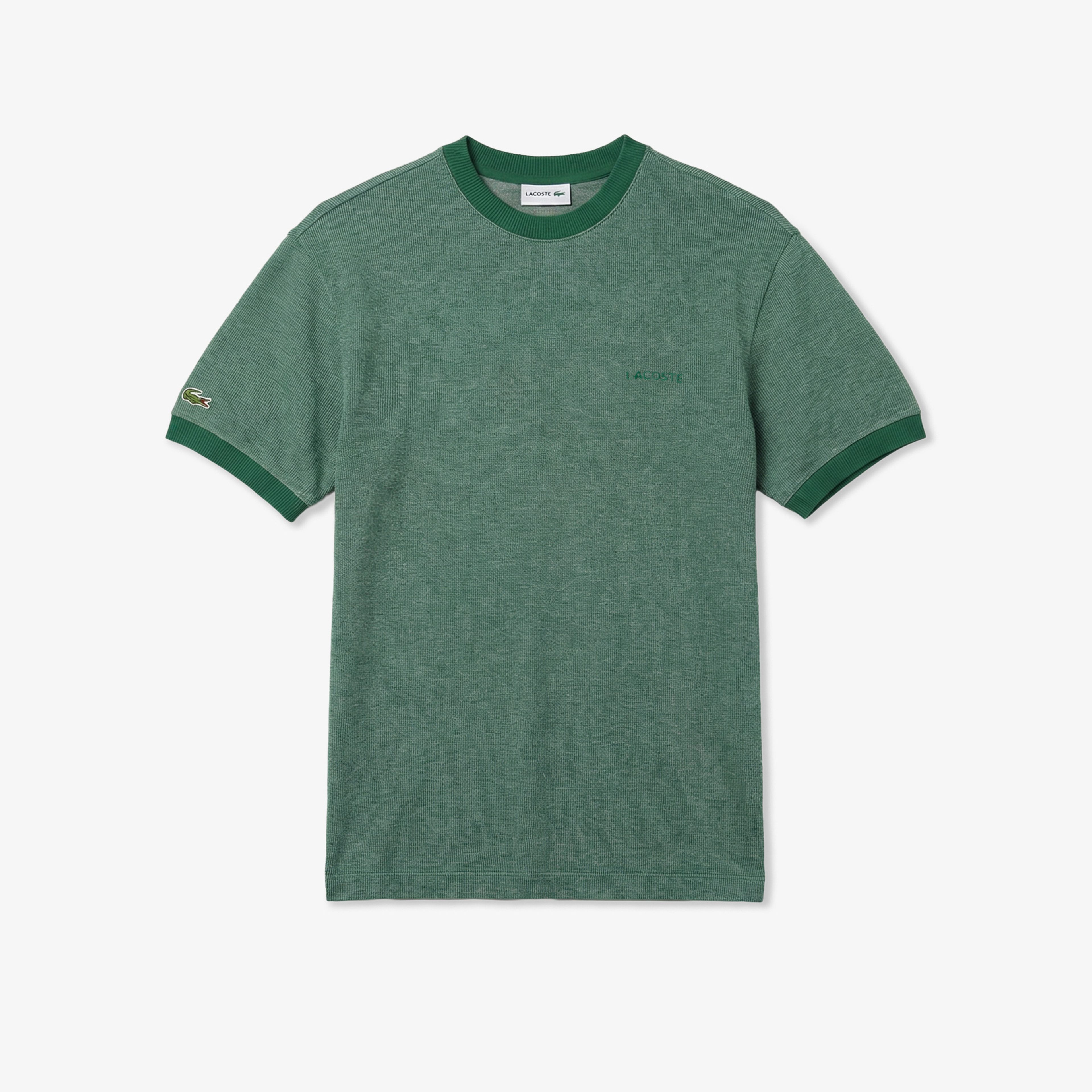 Erkek Relaxed Fit Bisiklet Yaka Koyu Yeşil T-Shirt Erkek Relaxed Fit Bisiklet Yaka Koyu Yeşil T-Shirt