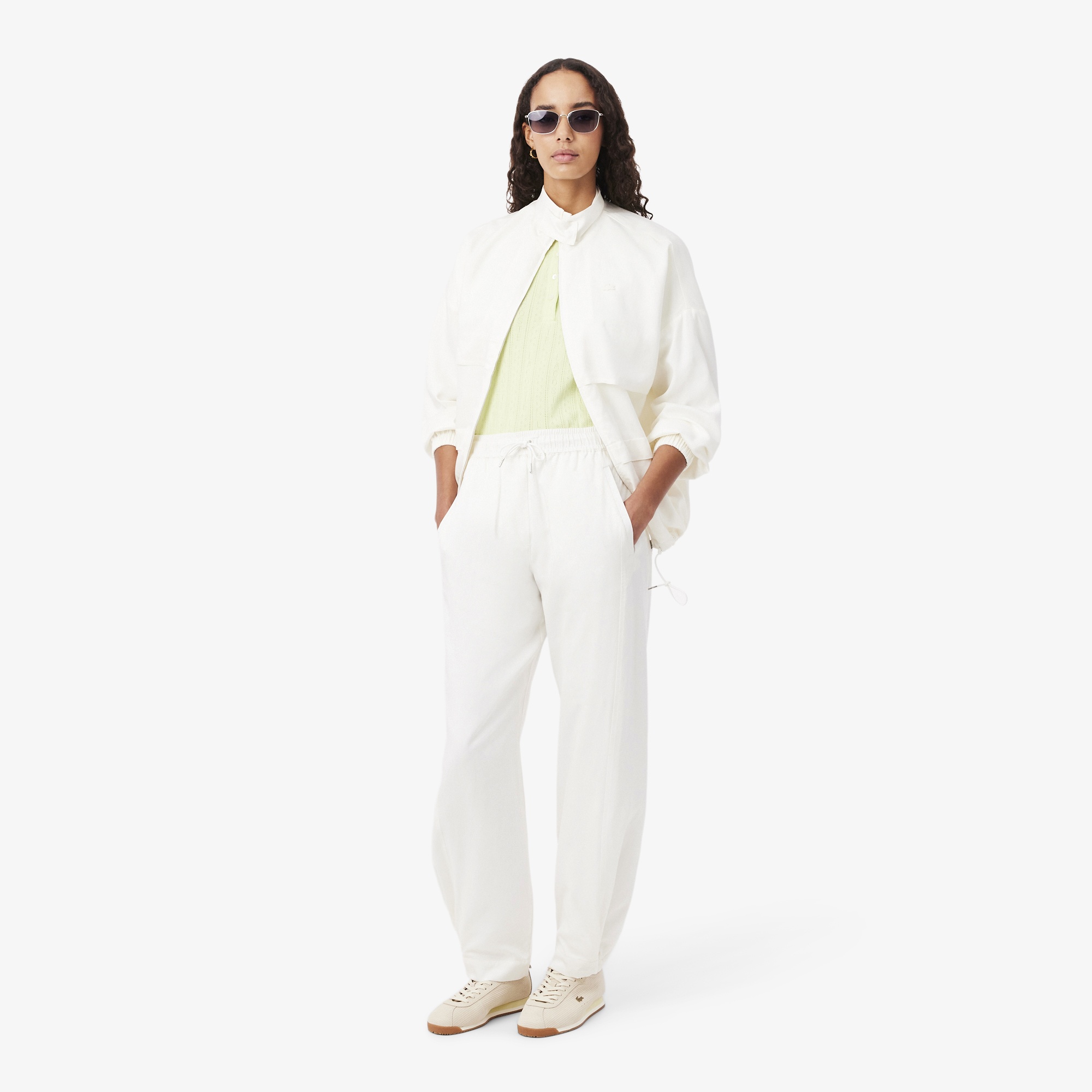 Kadın Oversize Fit Beyaz Pantolon